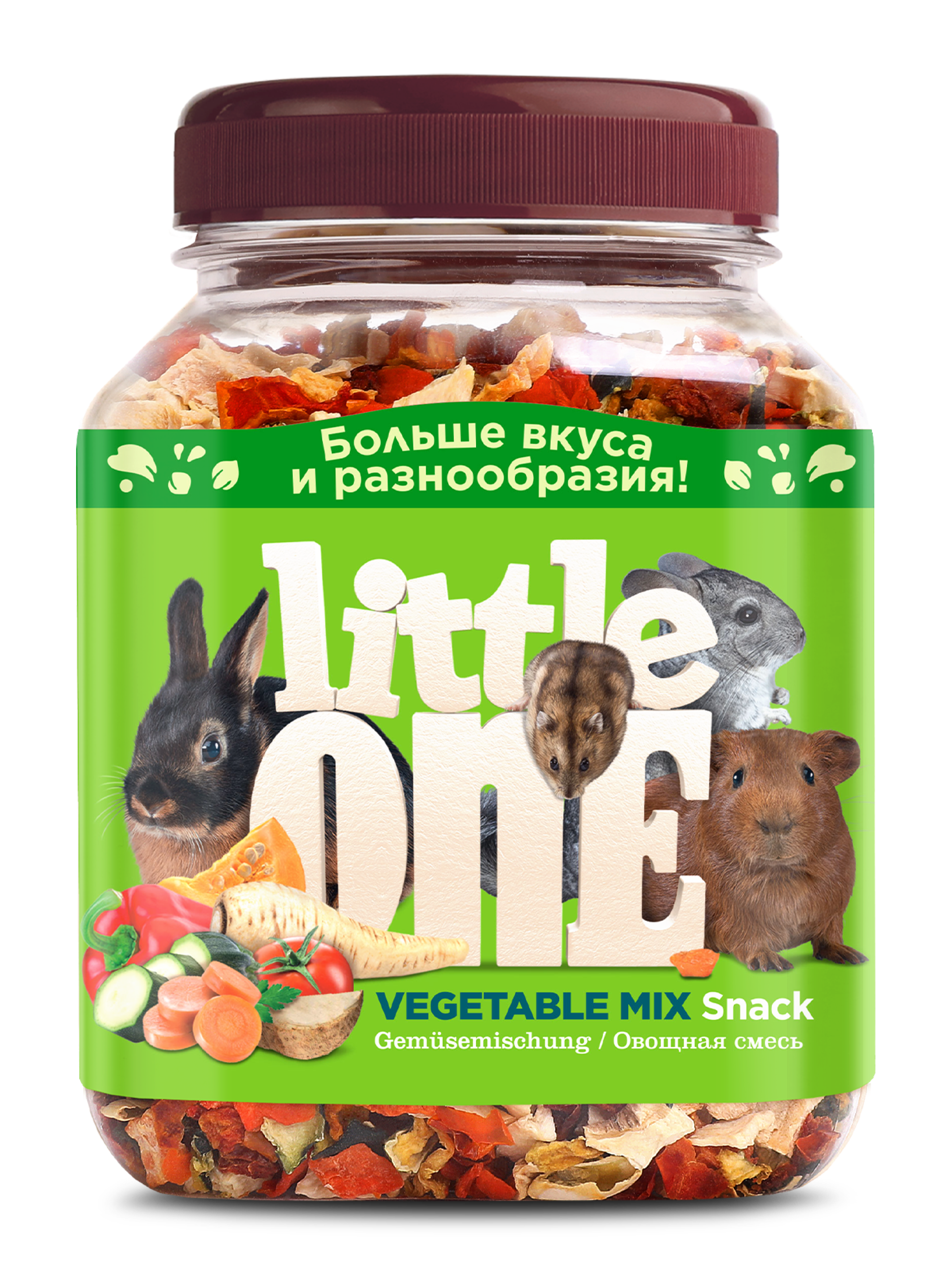 Лакомство Little One Овощная смесь для всех видов грызунов, 140 г