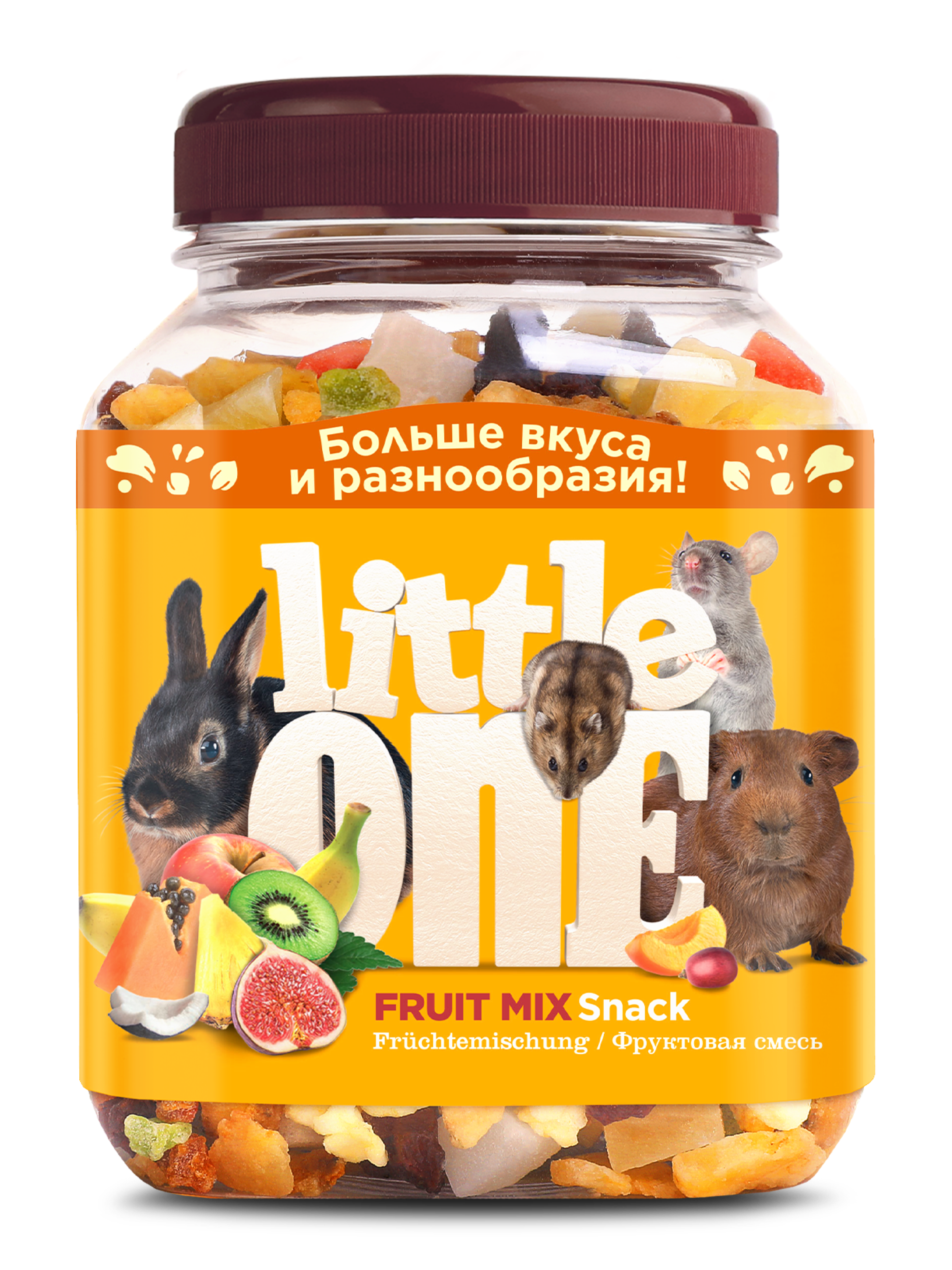 Лакомство Little One Фруктовая смесь для всех видов грызунов, 180 г