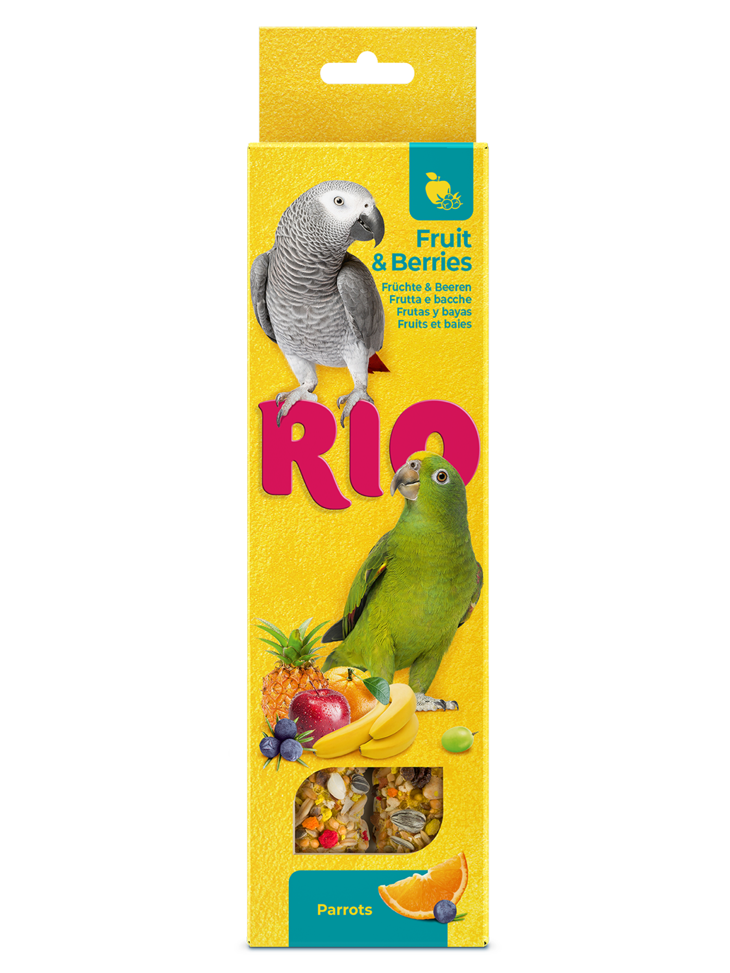 Палочки RIO для попугаев, фрукты и ягоды, 2х90 г