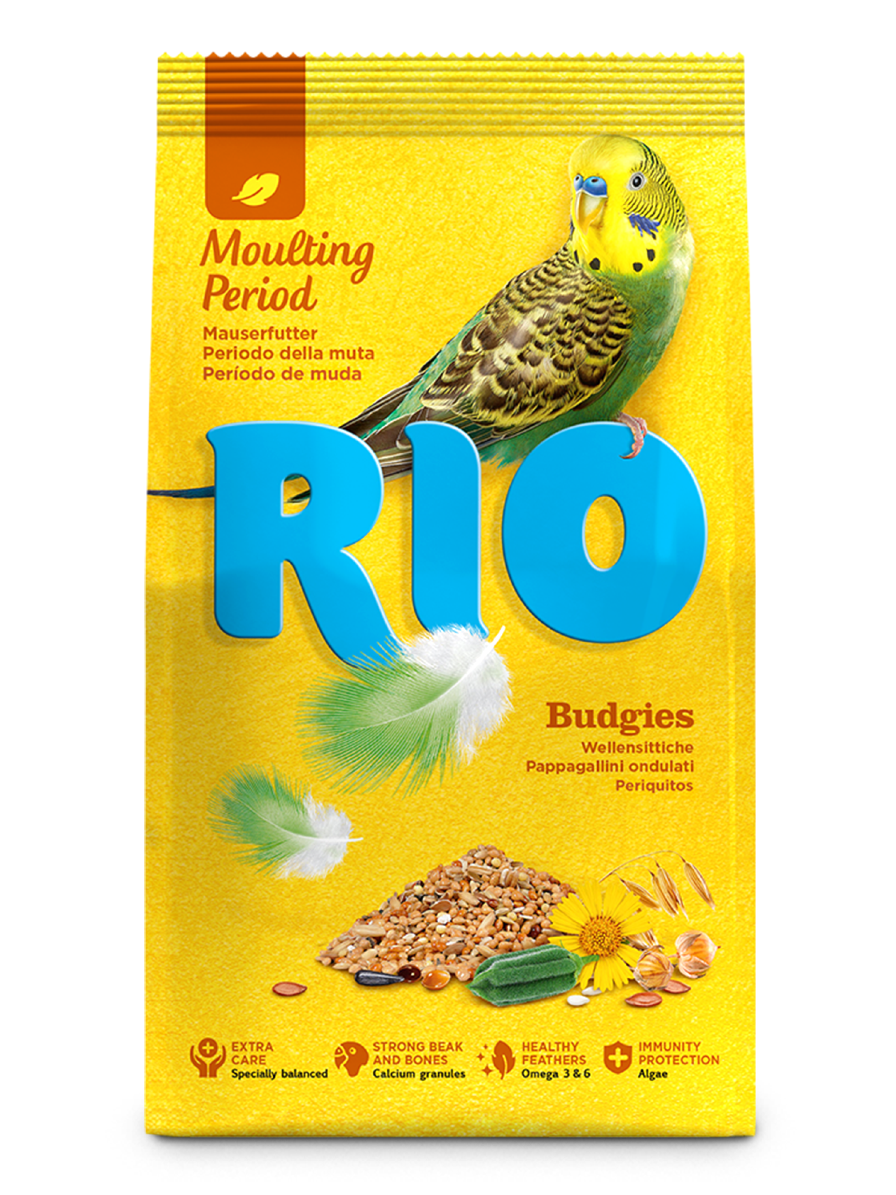 Корм RIO для волнистых попугайчиков, линька, 1 кг