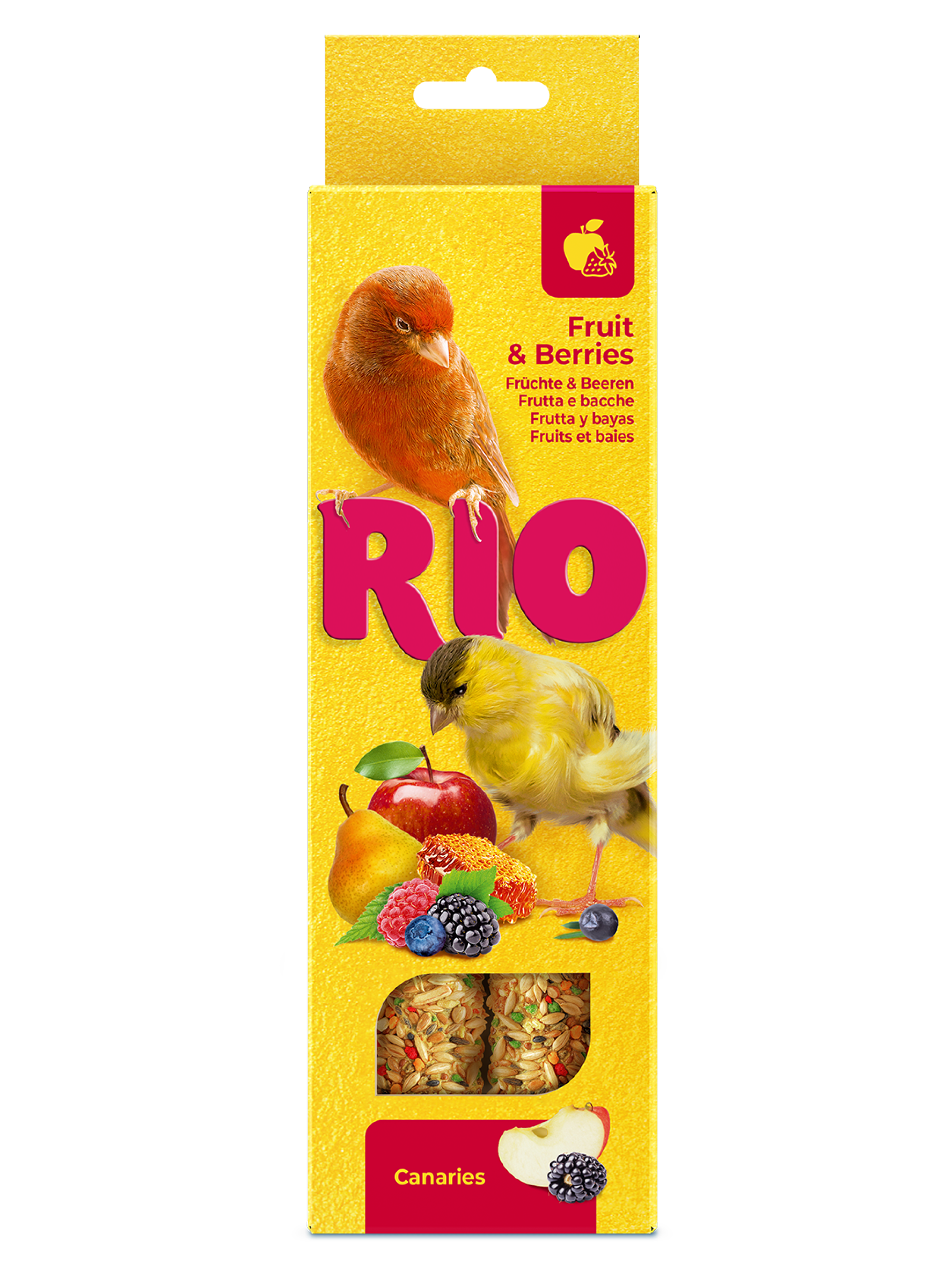Палочки RIO для канареек, фрукты и ягоды, 2х40 г
