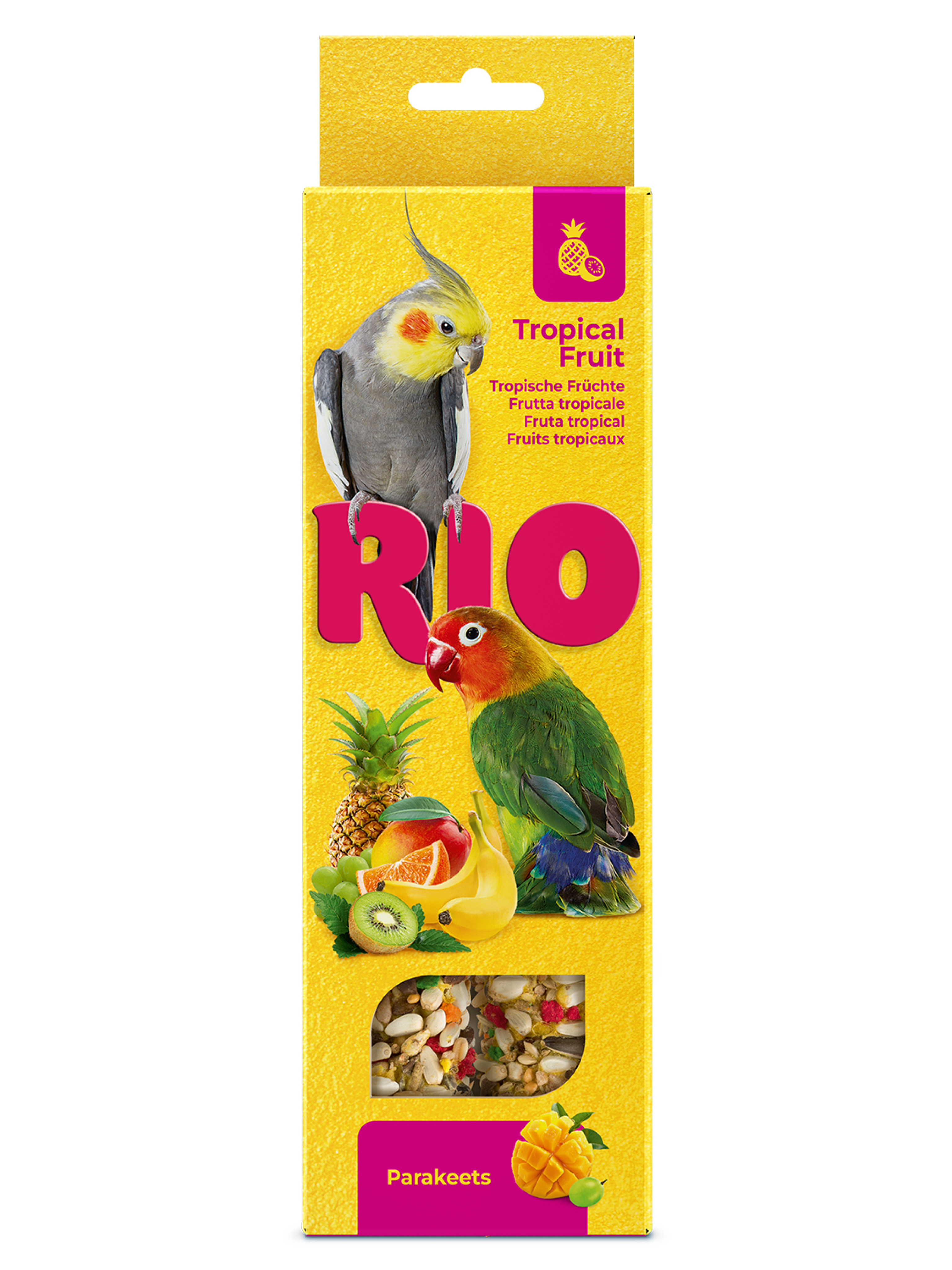 Палочки RIO для средних попугаев, тропические фрукты, 2х75 г