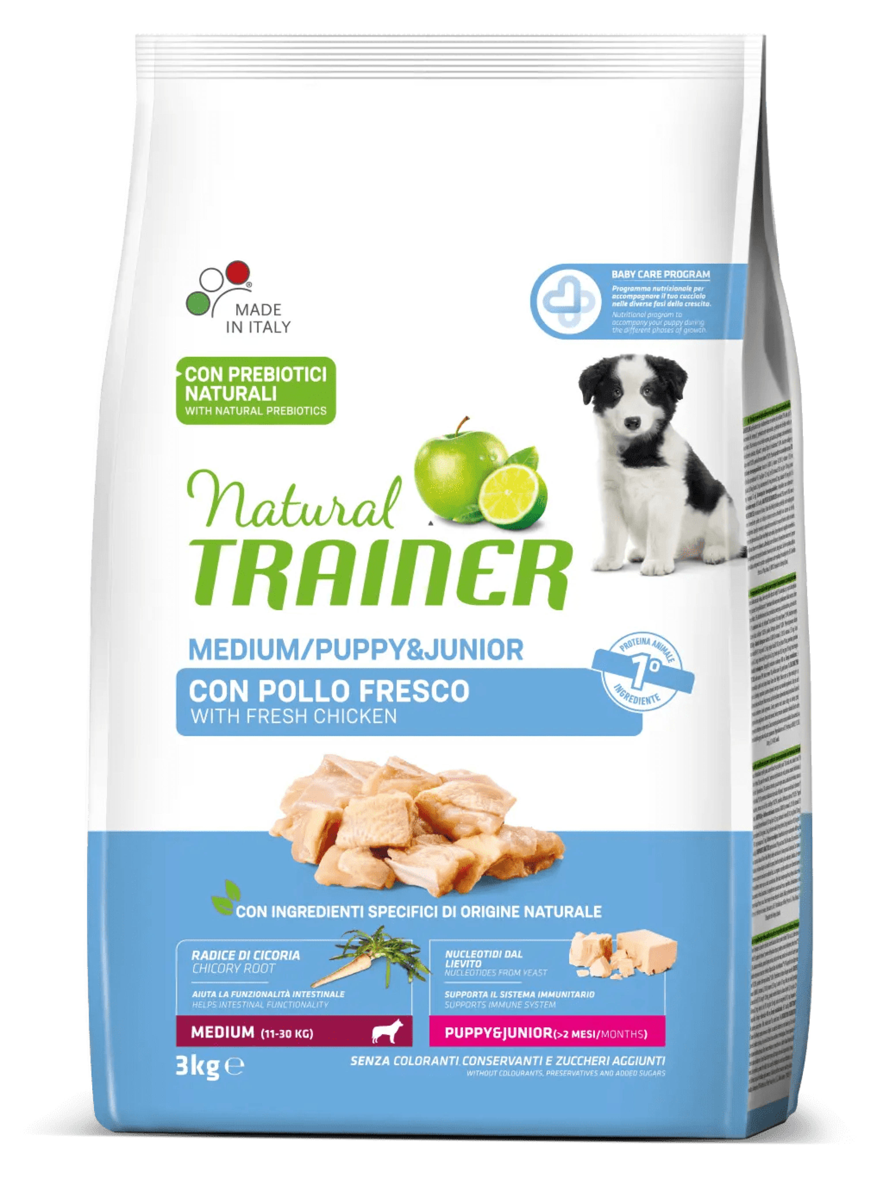 NT 3,0кг Medium Puppy and Junior Корм сухой для щенков средних пород из свежей курицей