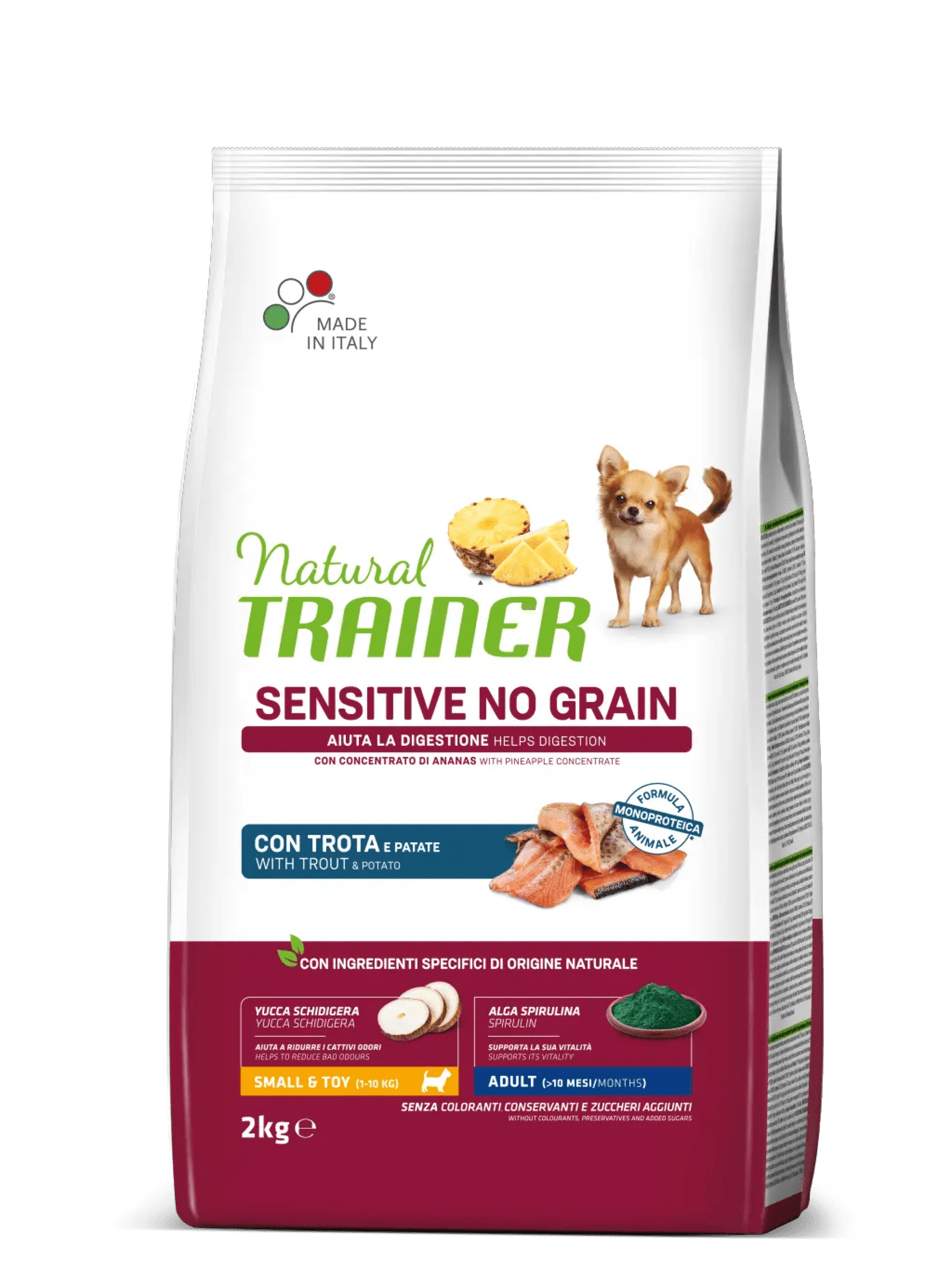 NT 2,0кг Sensitive Small&Toy Корм сухой для собак мелких пород NO GRAIN, форель