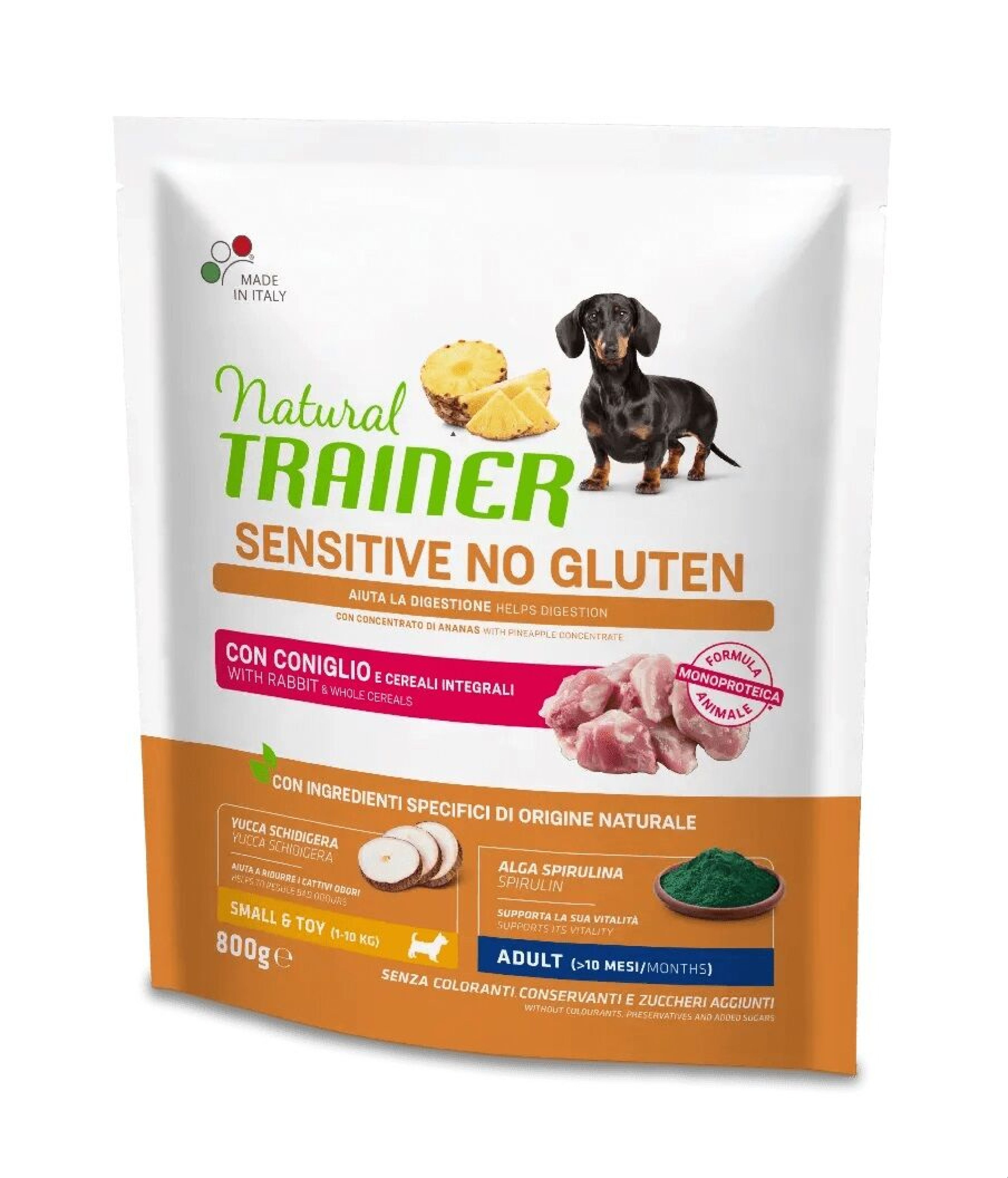 NT 0,8кг Sensitive Mini Корм сух. для собак мелких и миниат.пород NO GLUTEN с чувств пищев, кролик