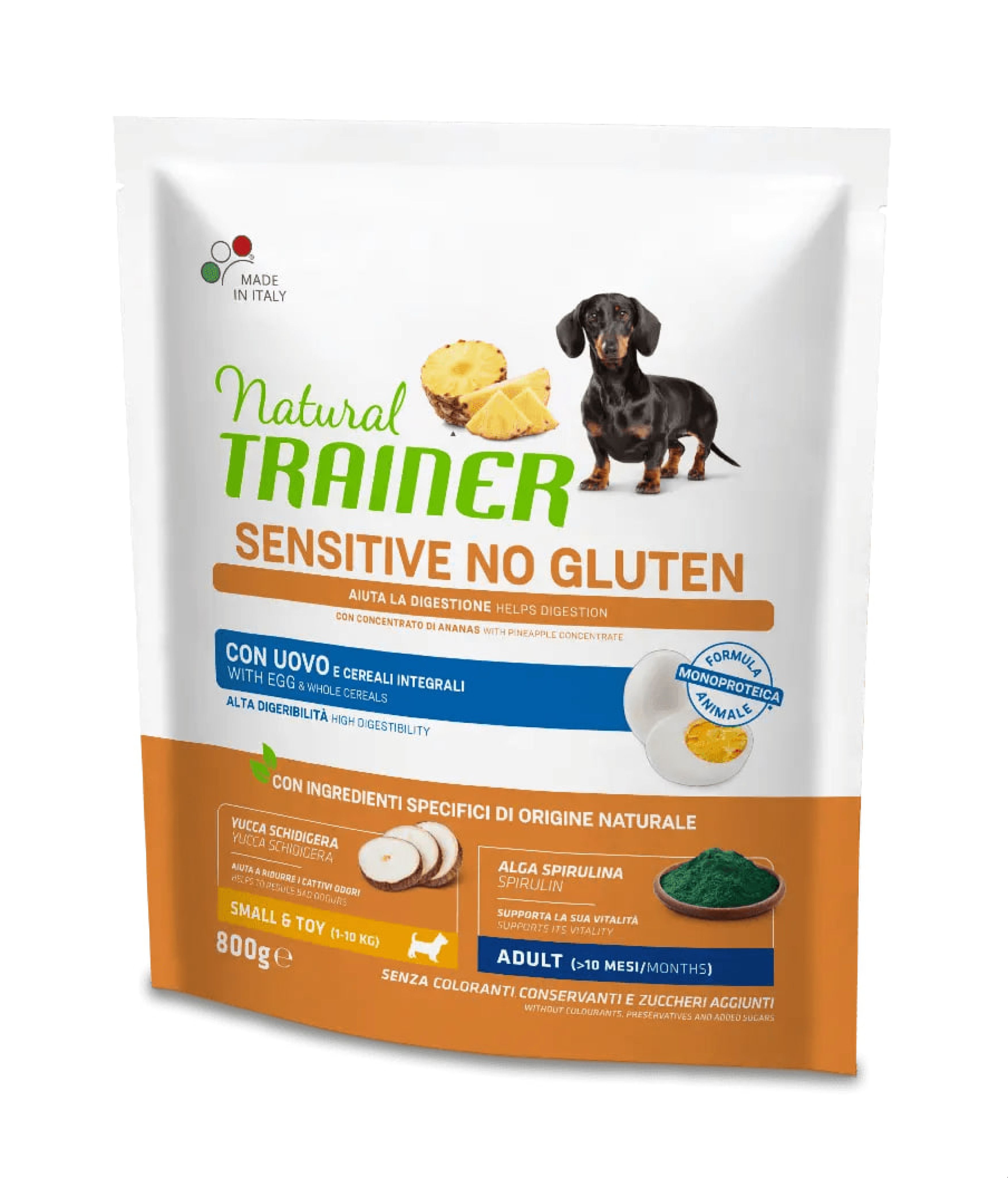 NT 0,8кг Sensitive Mini Корм сух. для собак мелких и миниат.пород NO GLUTEN с чувств пищев с яйцом