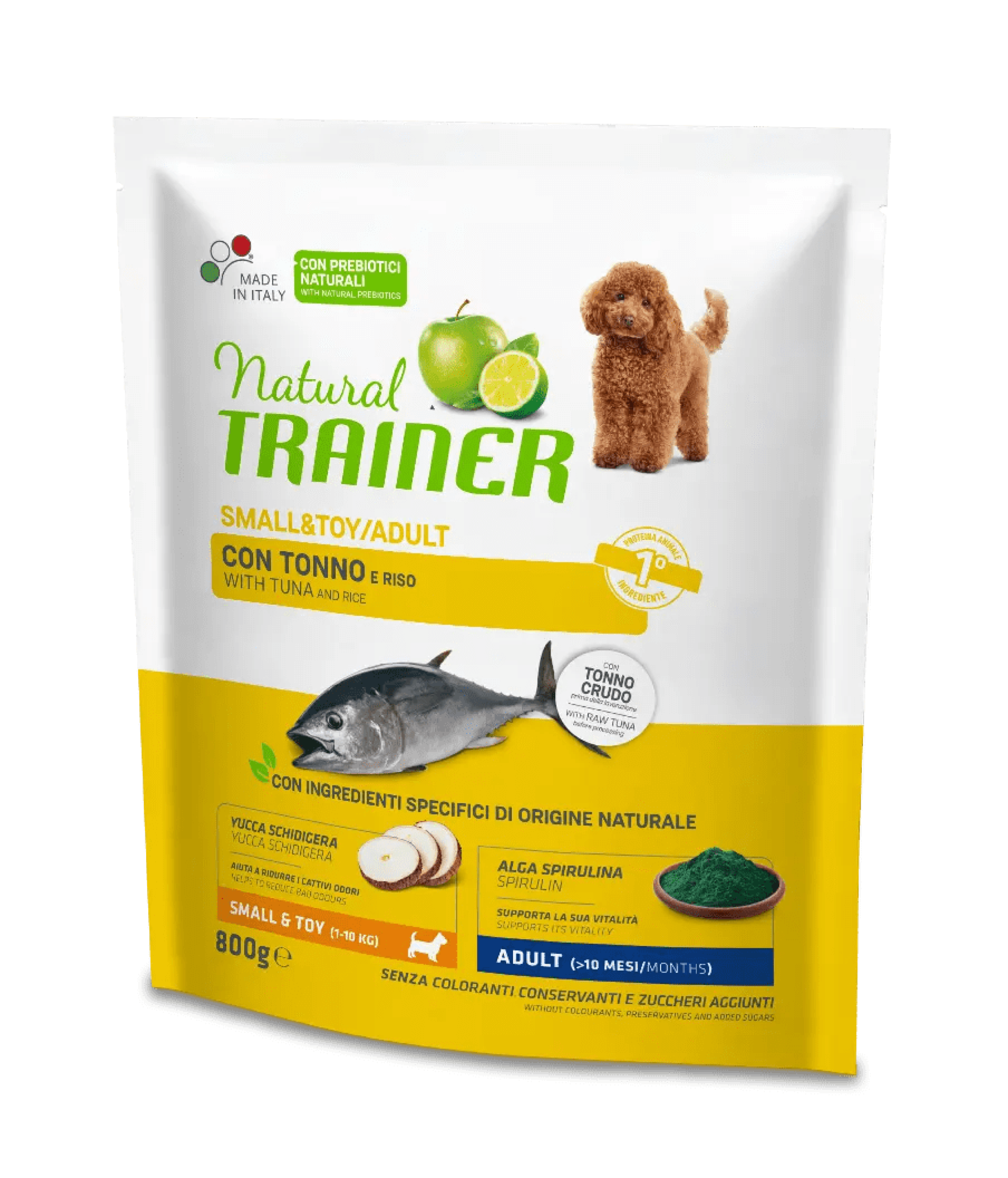 NT 0,8кг Small & Toy Корм сухой для собак мелк. пор. с тунцом, юккой и спирулиной