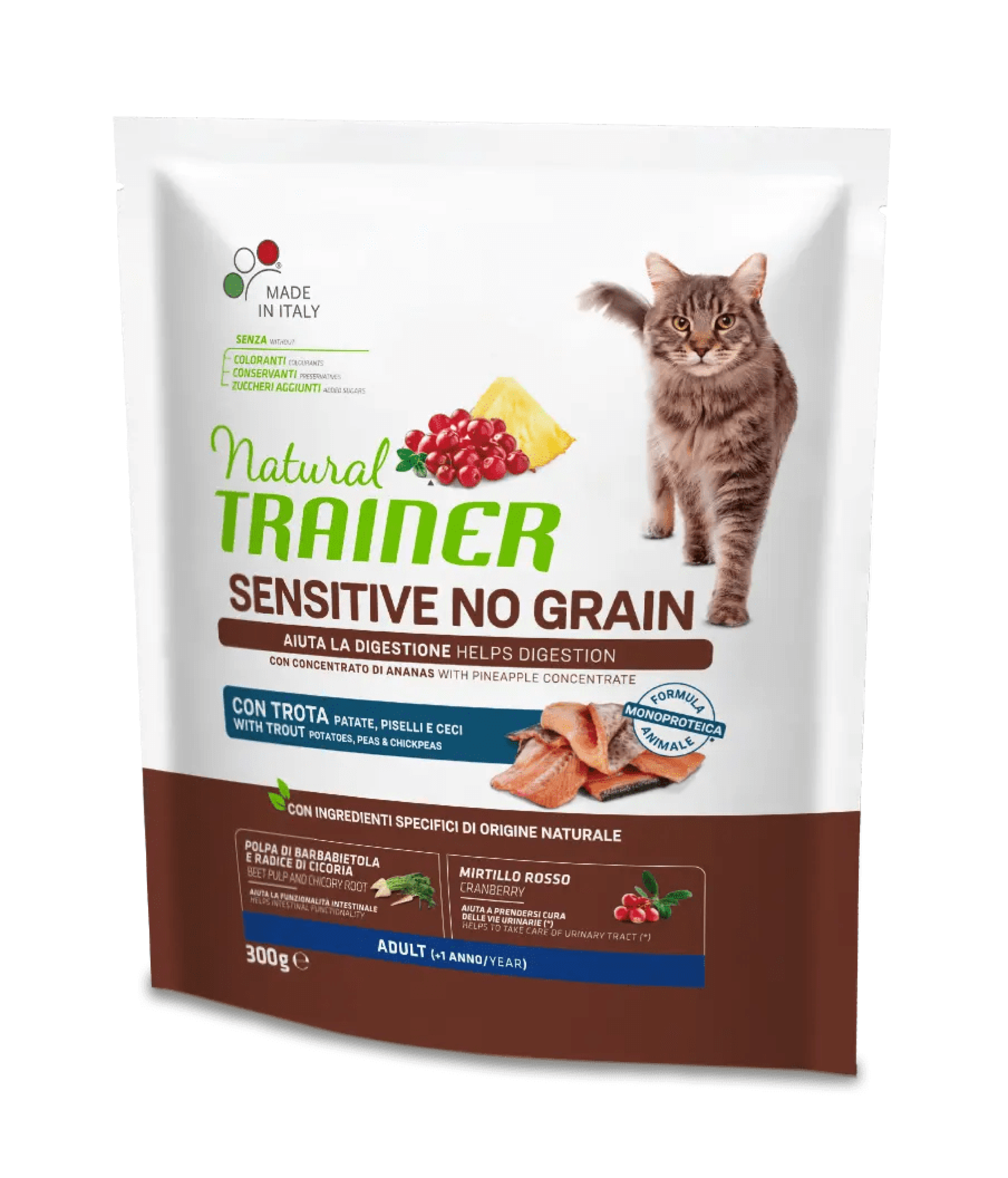NT 0,3кг Sensitive Adult Корм сухой для кошек NO GRAIN  с форелью