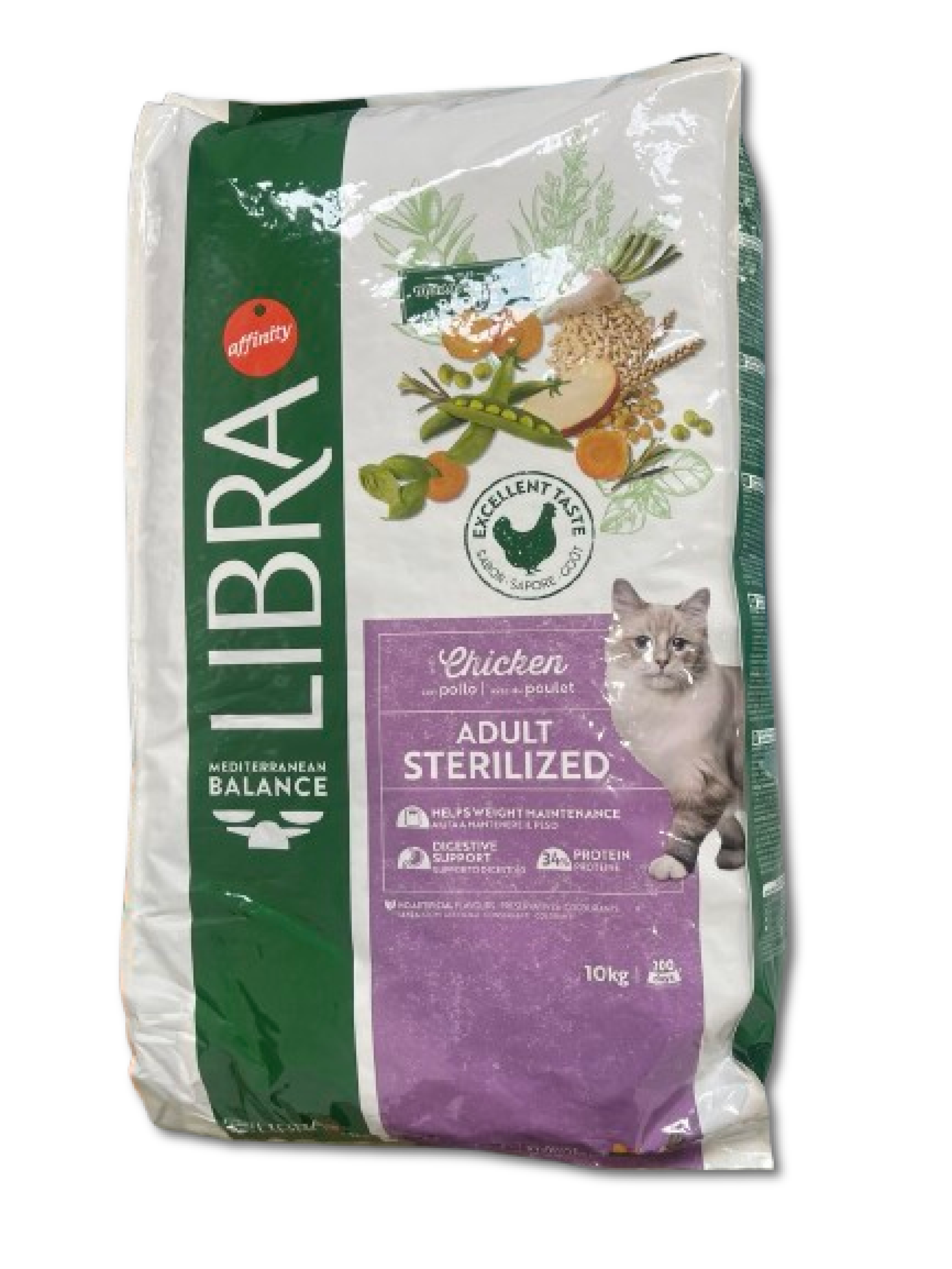 LIBRA CAT 10,0 кг STERILIZED Корм сухой для стерилизованных кошек с курицей