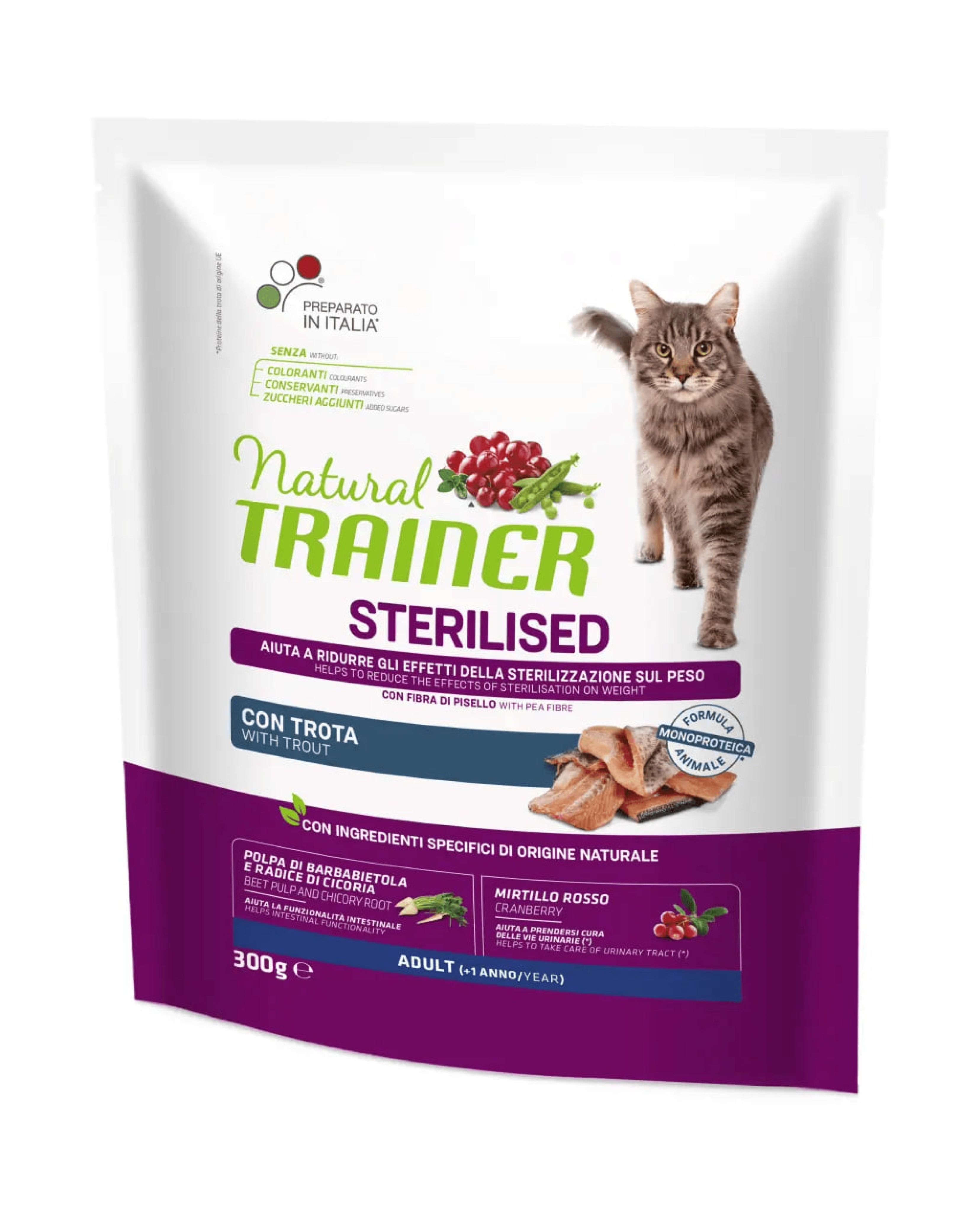NT 0,3кг Cat Adult Сухой корм для кошек с чувствительным пищеварением (форель)