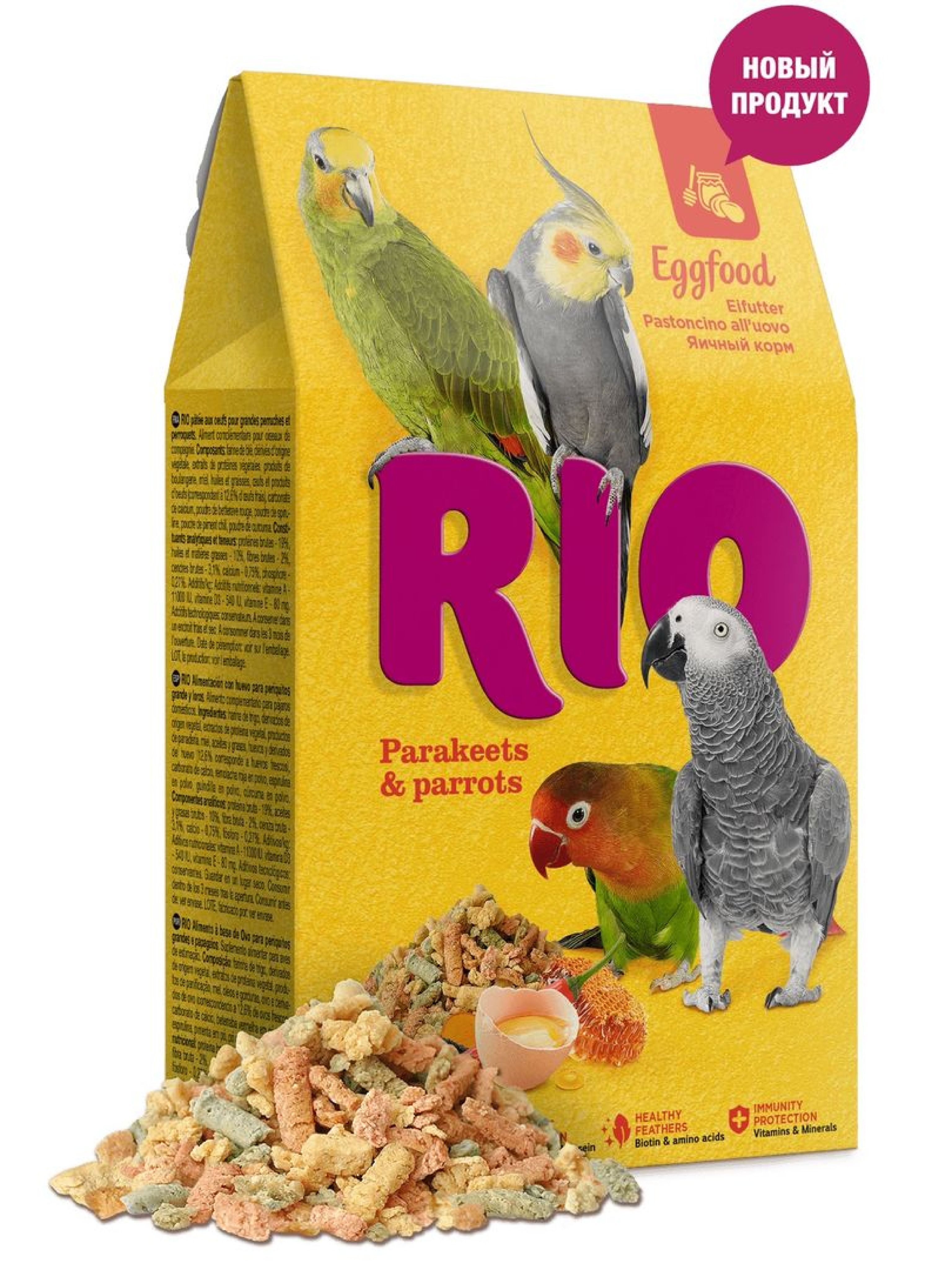 RIO Яичный корм для средних и крупных попугаев, 250 г