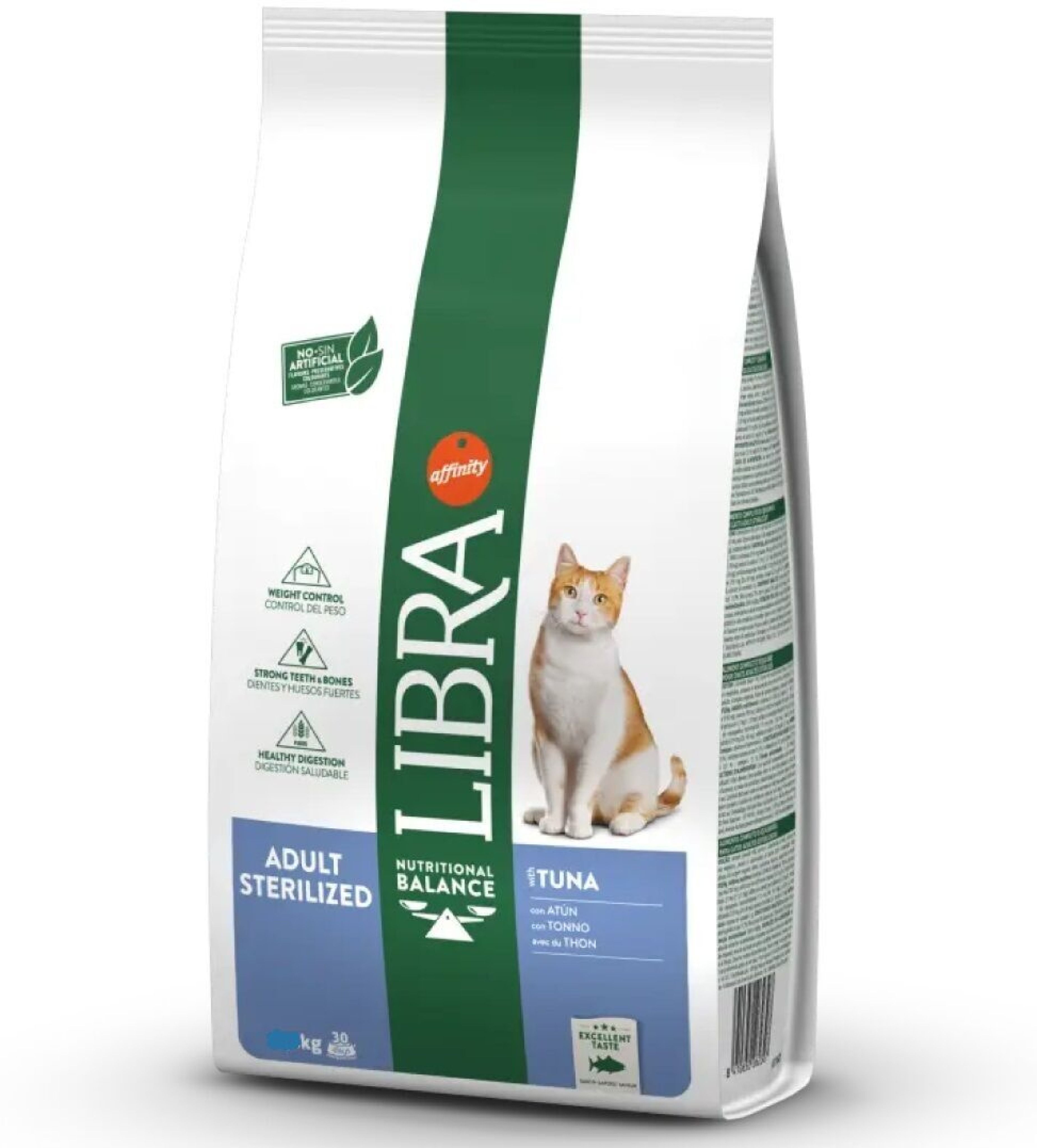 LIBRA CAT 8,0 кг Корм сухой для стерилизованных кошек с тунцом
