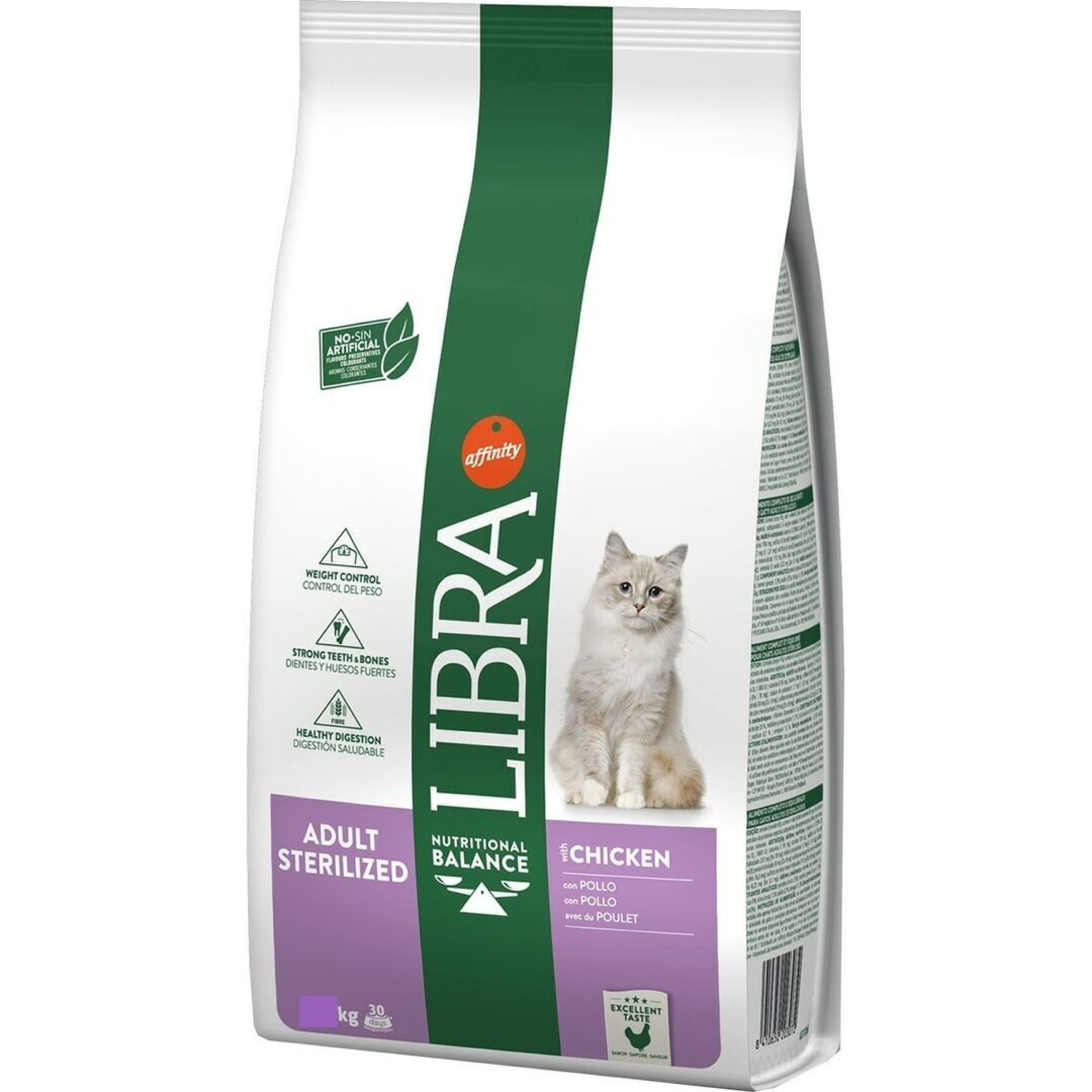 LIBRA CAT 8,0 кг Корм сухой для стерилизованных кошек с курицей