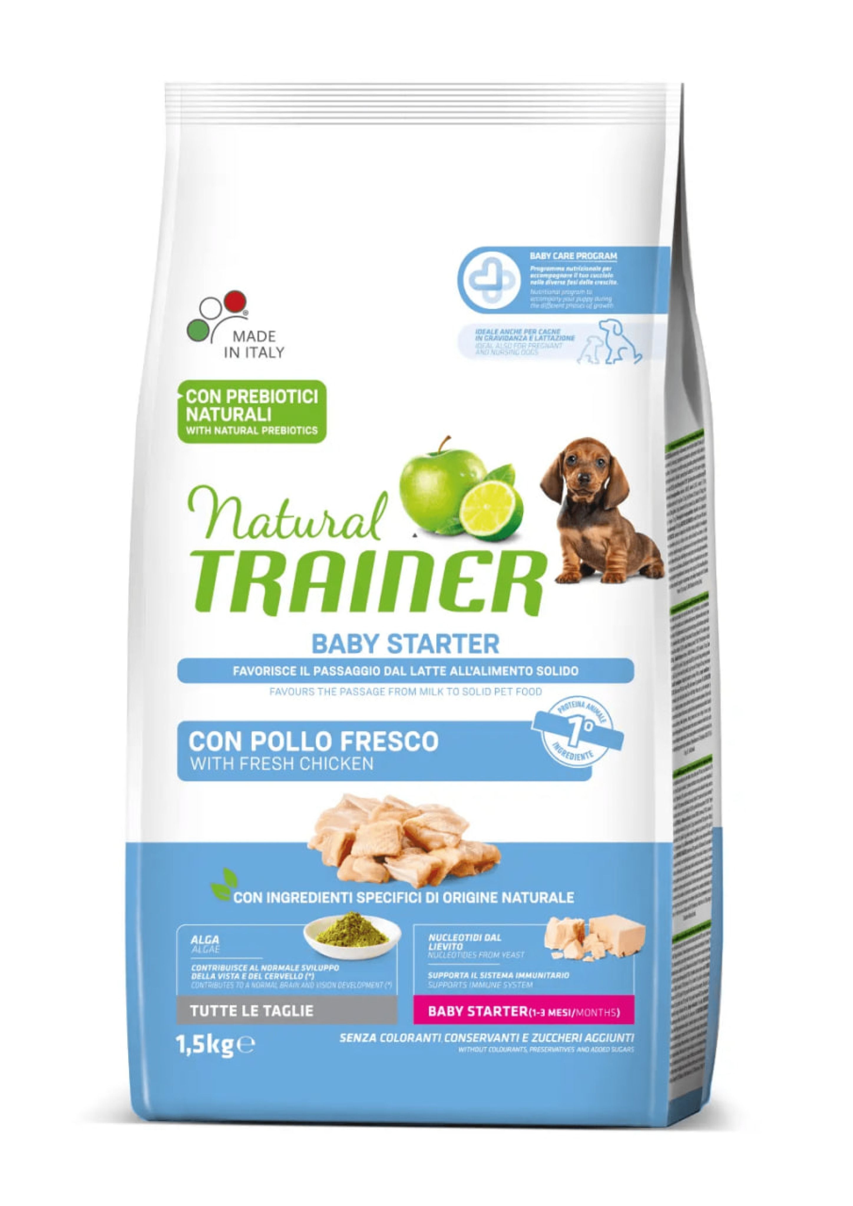 NT 1,5кг Baby Starter All Size Первый прикорм для щенков из свежей курицы с дрожжевыми нуклеотидами