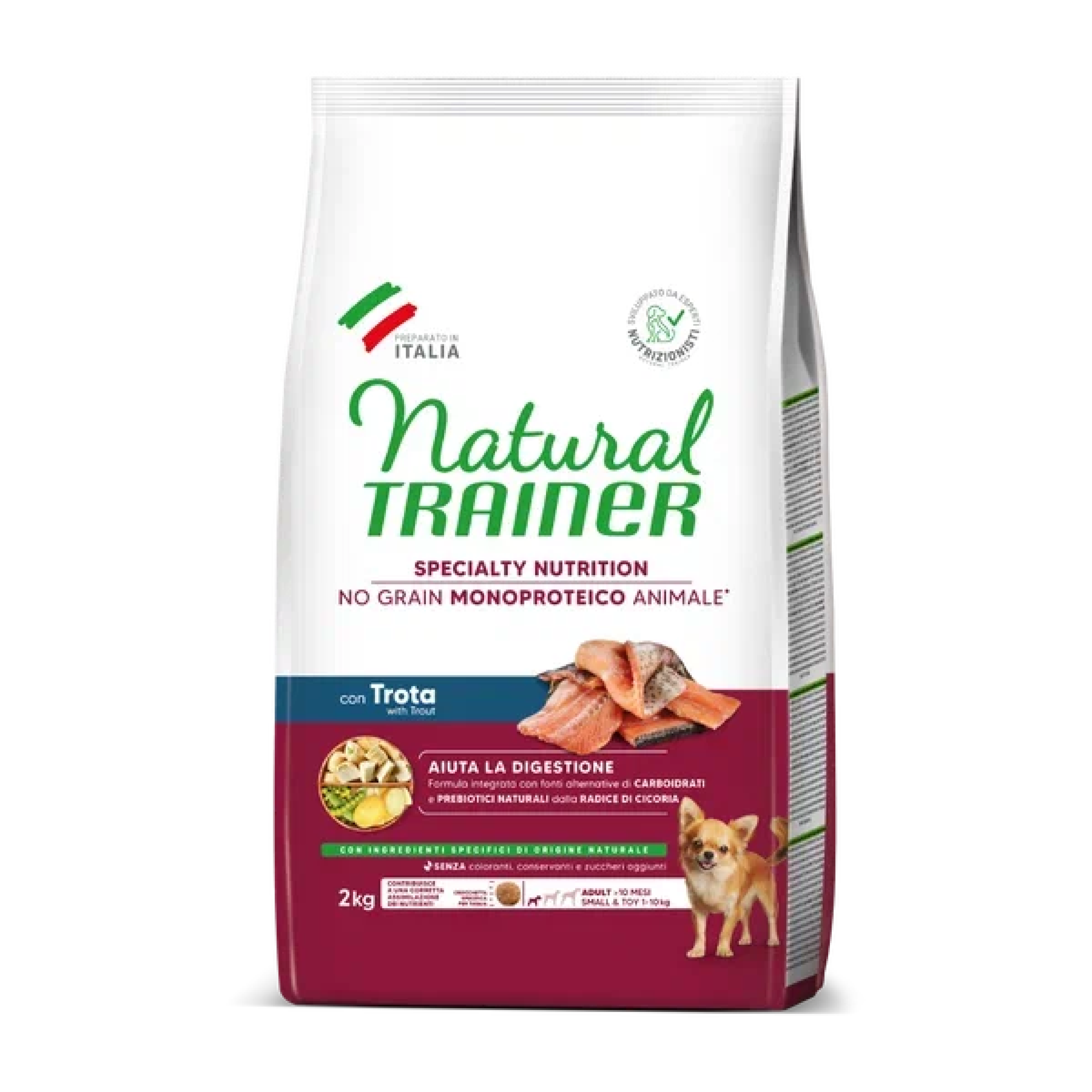 NT Sensitive Small&Toy Корм сухой  для собак мелких пород NO GRAIN, форель 2,0 кг