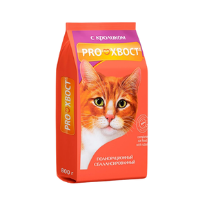 Корм д/кош PROхвост 0,8кг Кролик