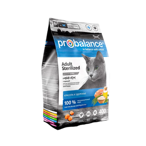 ProBalance 400гр Sterilized Корм сухой для стерилиз. кошек / кастр. котов с курицей