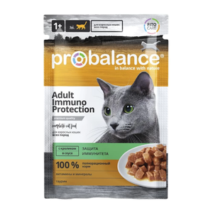 ProBalance 85г Immuno Protection корм д/кош c кроликом в соусе (пауч)