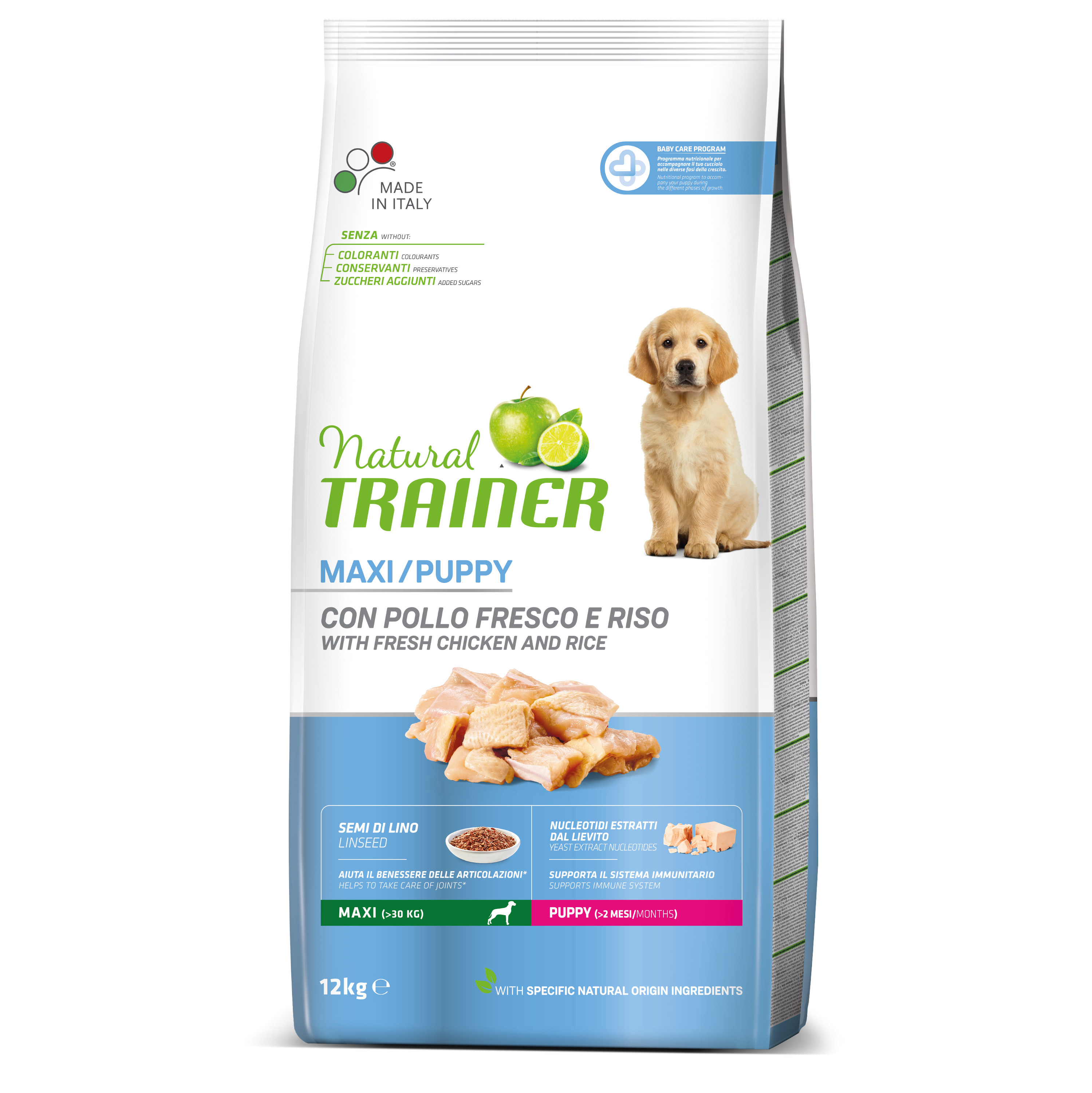 NT 12,0кг Puppy Maxi Корм сухой для щенков крупных пород до 8 месяцев из свежей курицы