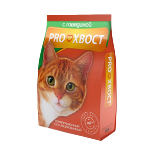Корм д/кош PROхвост 350гр Говядина