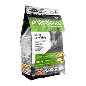 ProBalance 400гр  Sensitive корм сух д/кош с чувст пищевар,курица/рис