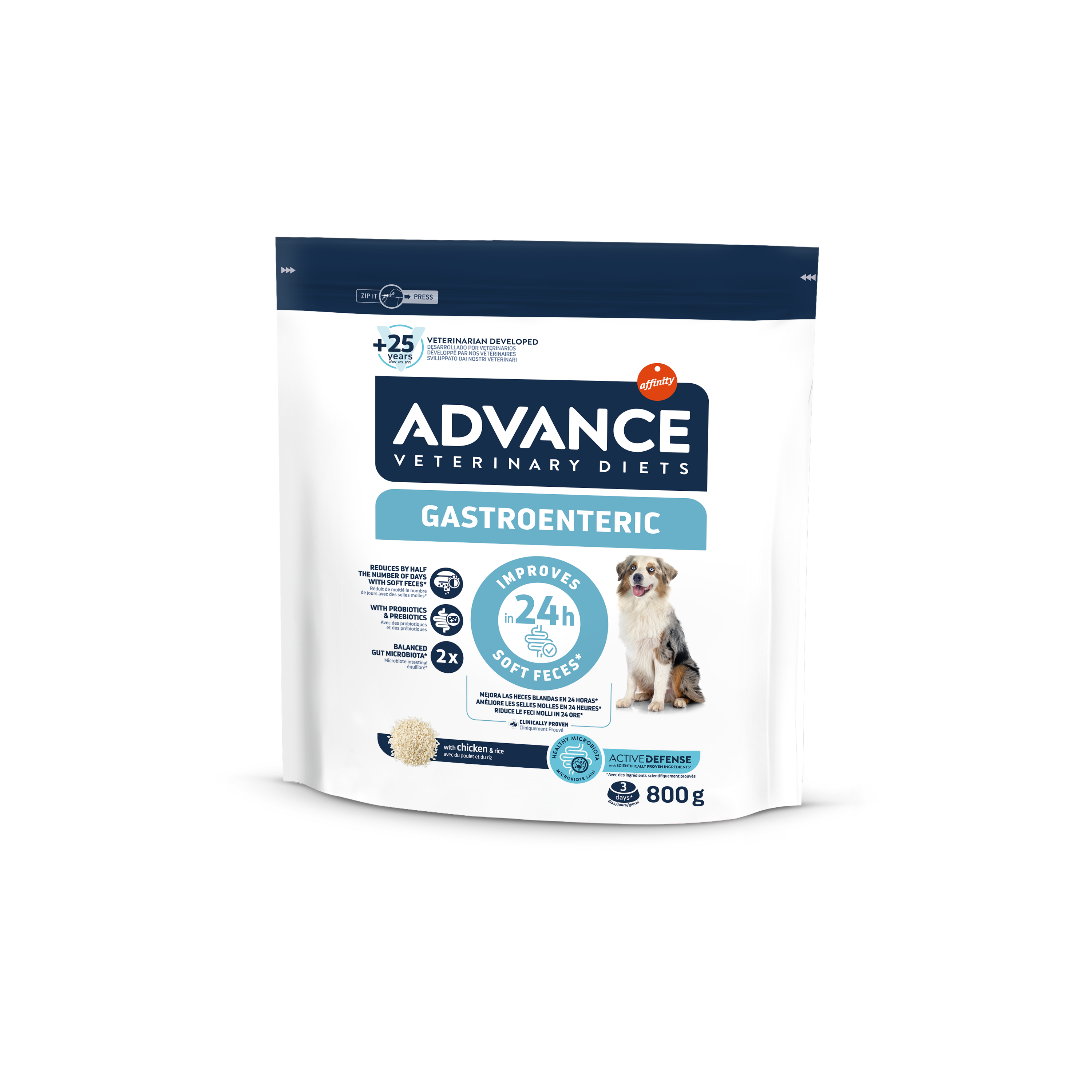 Advance VetDiet 0,8кг GASTROENTERIC Сухой корм для собак с нарушениями  и расстройствами в  ЖКТ