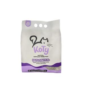 КОТУ наполнитель комкующийся лаванда 3,5 кг, 4,2 л