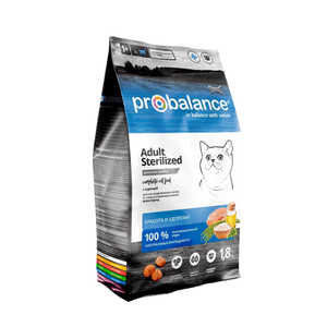 ProBalance 1,8 кг Sterilized Корм сухой для стерилиз. кошек/кастр. котов с курицей