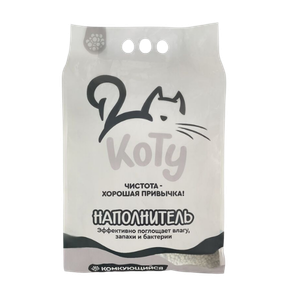 КОТУ наполнитель комкующийся 7,5 кг, 9,2 л.