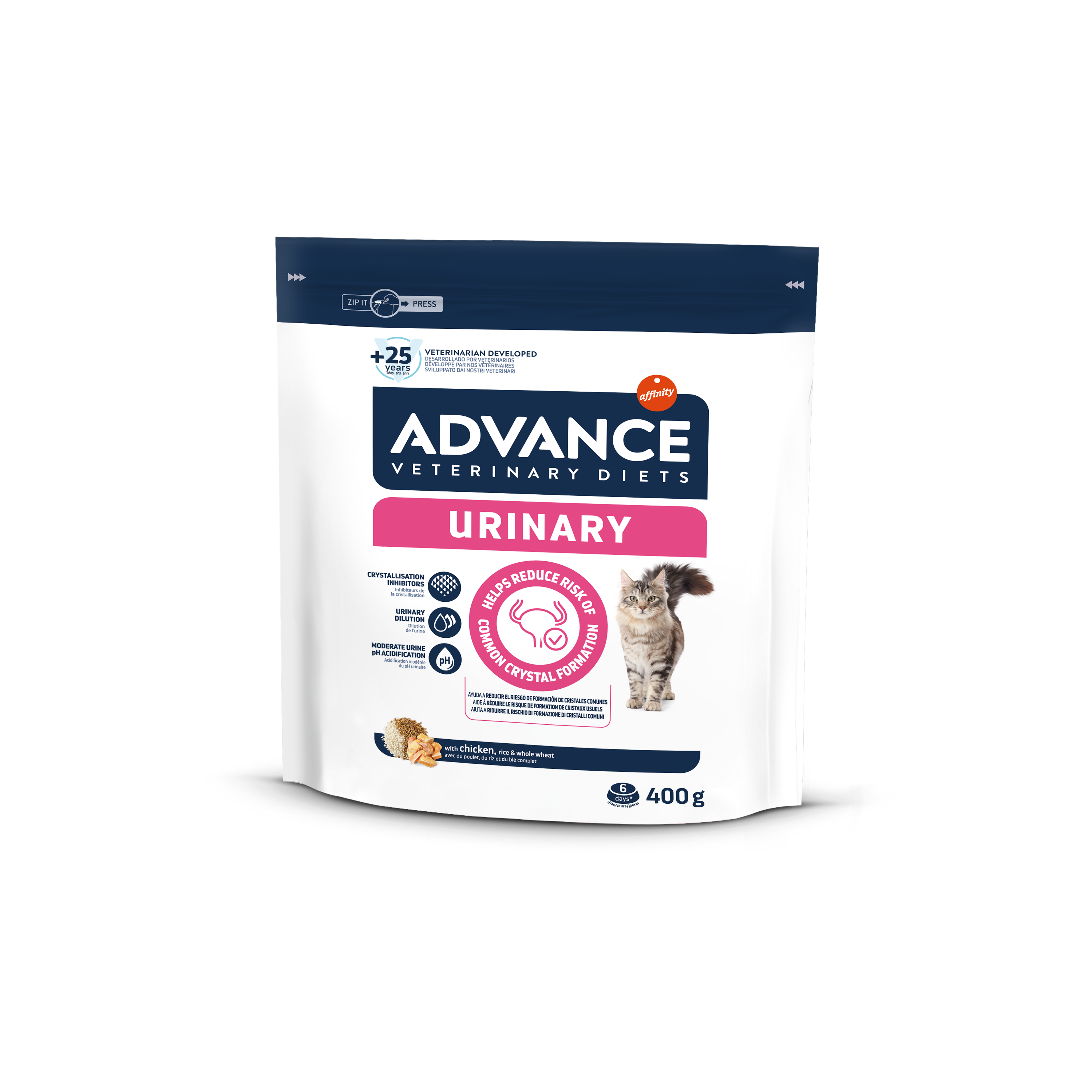 Advance VetDiet 0,4кг URINARY Сухой корм для кошек при мочекаменной болезни, курица