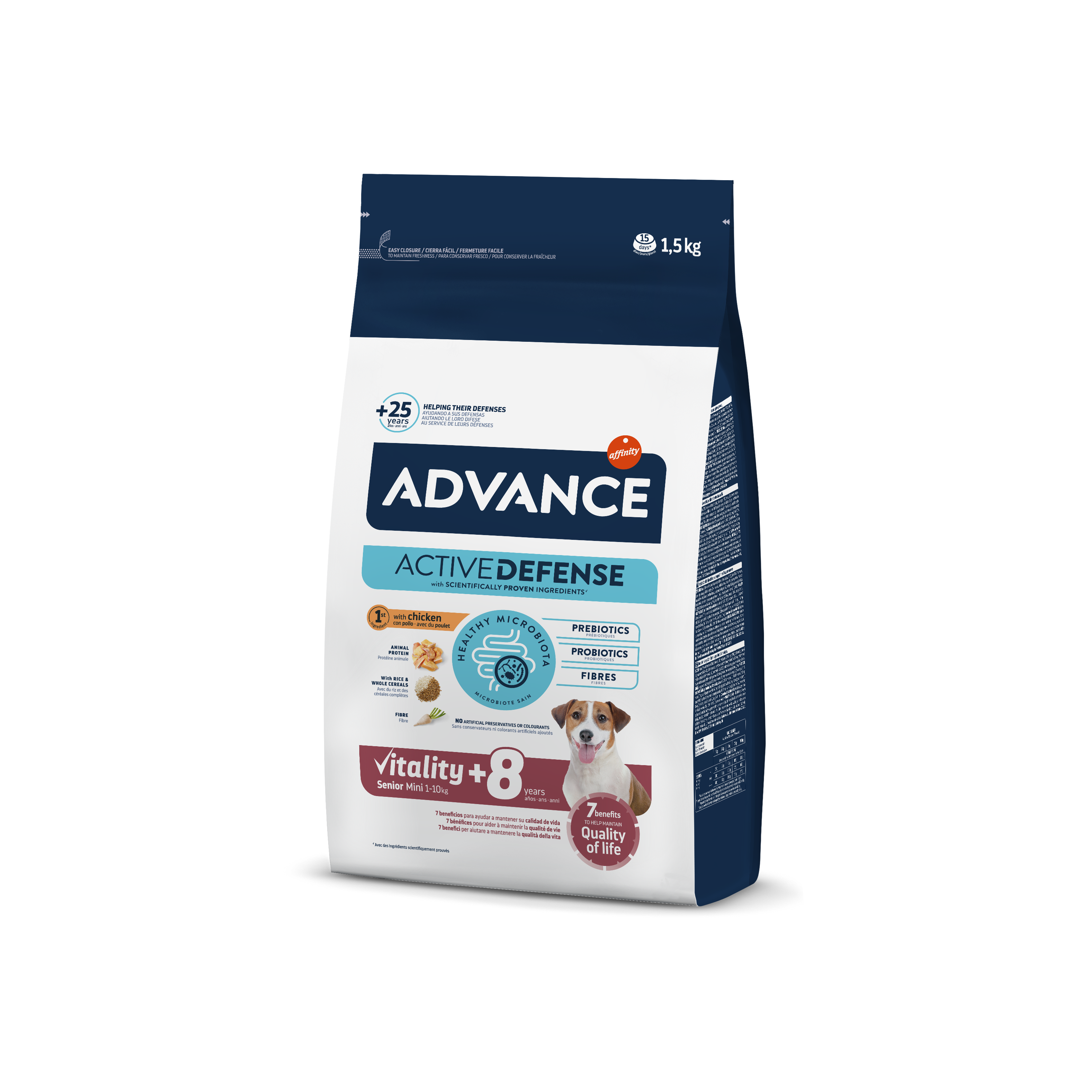 Advance 1,5кг Mini SENIOR Сухой корм для собак мал пор старше 8 лет