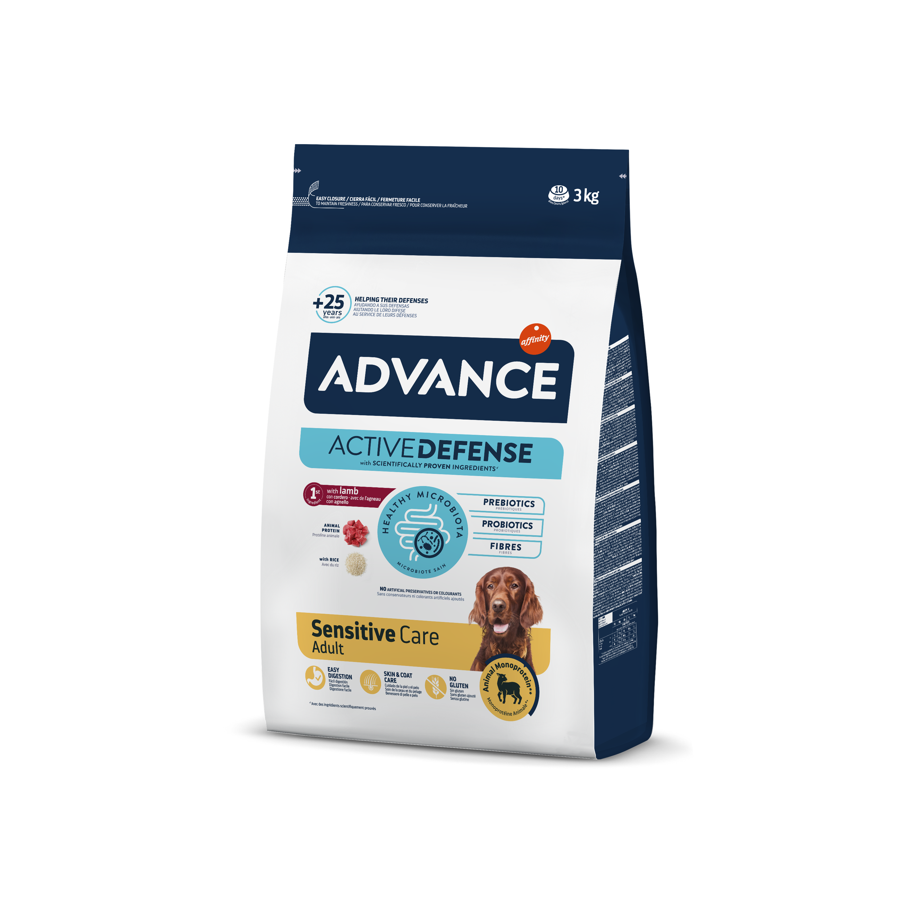 Advance 3,0кг Med&Max Sensitive Сухой корм для собак с чувствительным пищеварением, ягненок и рис