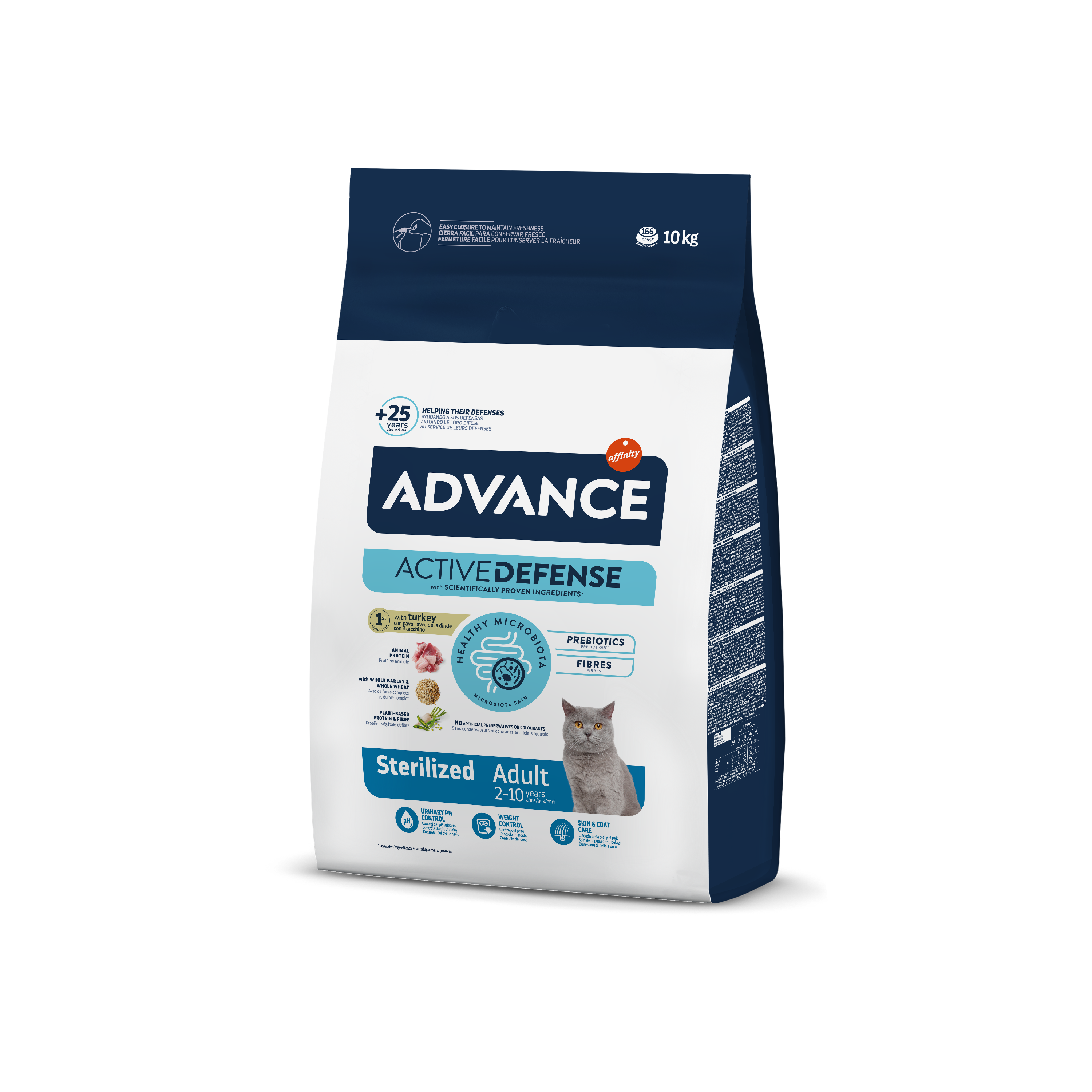Advance 10 кг Sterilized Сухой корм для стерилизованных кошек и кастрированных котов с индейкой