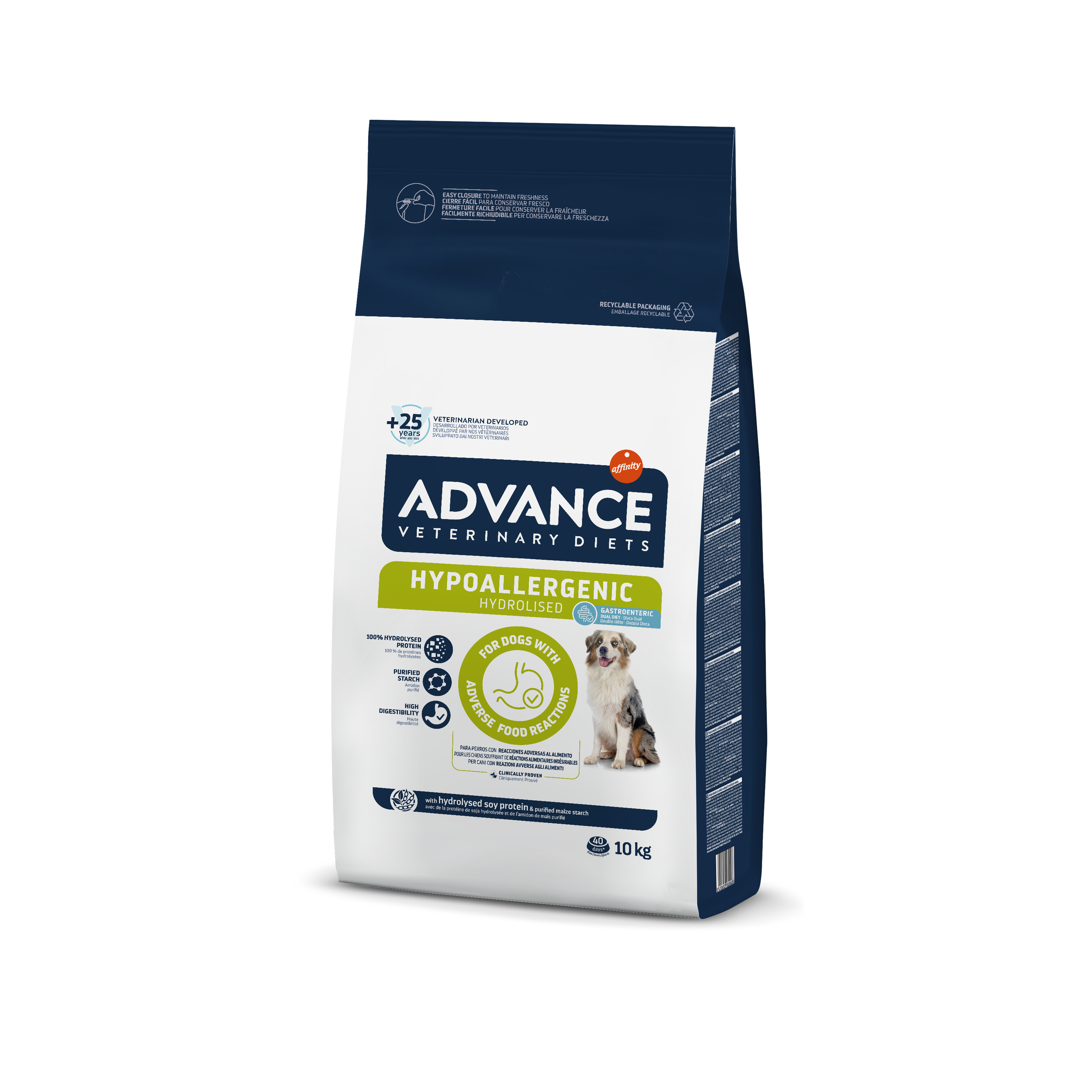 Advance VetDiet 10кг HYPOALLERGENIC 10кг (д/соб с пробл.ЖКТ и пищ.аллер.) для щенков и взр.собак