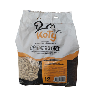 КОТУ древесный наполнитель Хвойный 12 л. (4,5 кг.)
