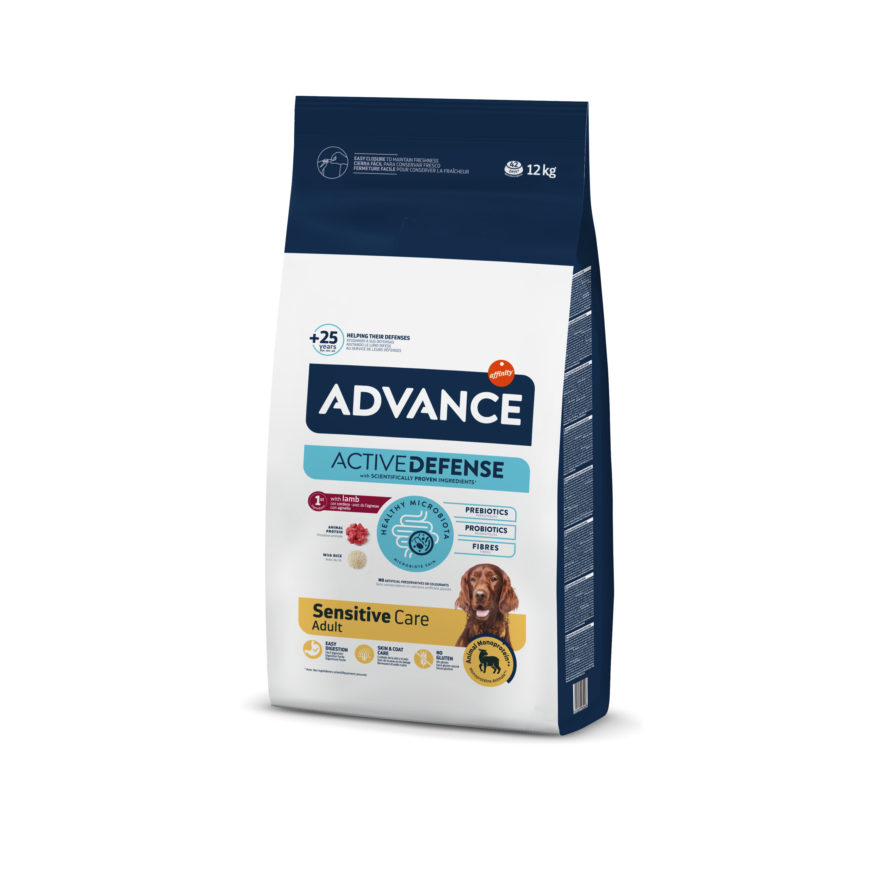 Advance 12кг Med&Max Sensitive Сухой корм для собак с чувствительным пищеварением, ягненок и рис