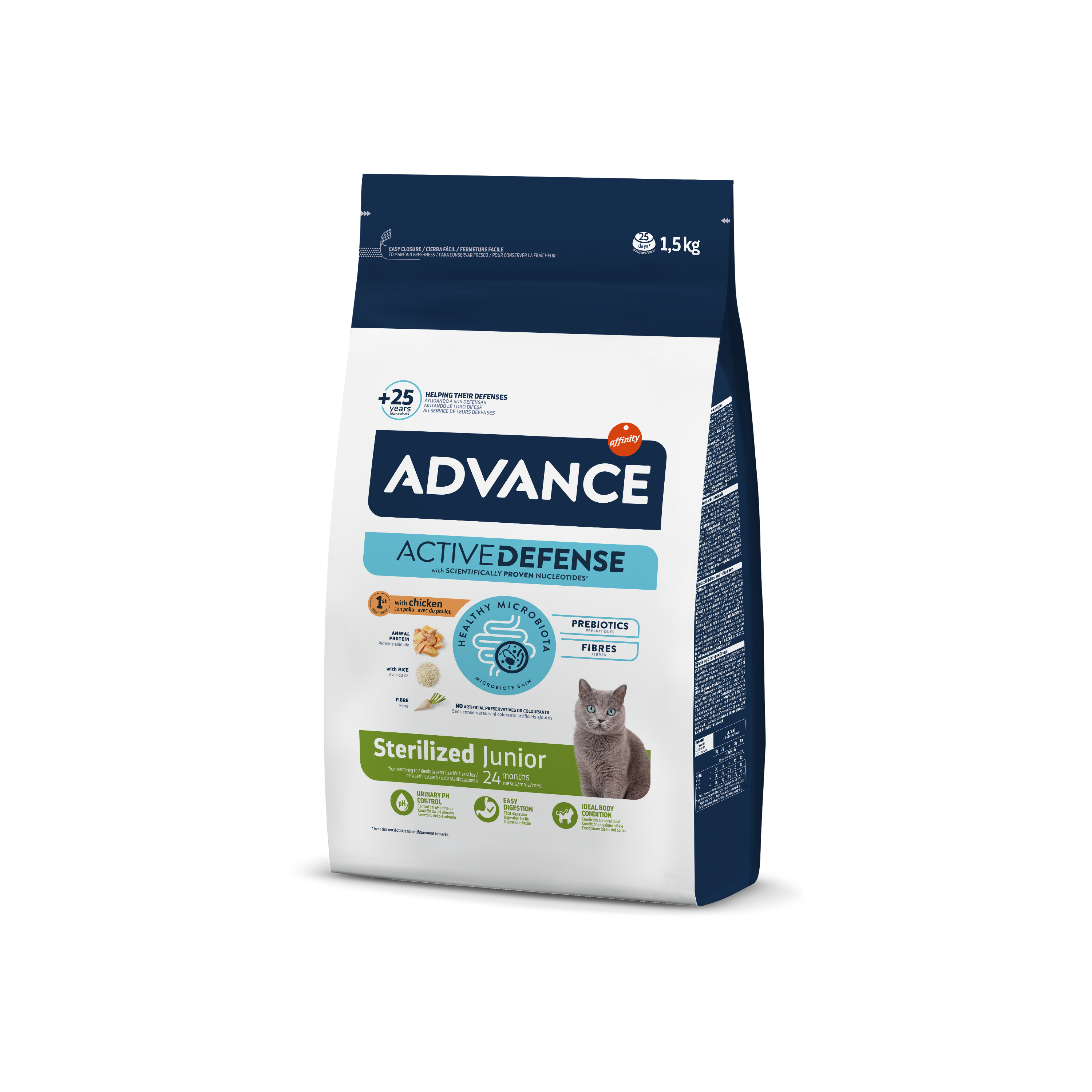 Advance 1,5кг Young Sterilized Сухой корм для стерилизованных кошек до 3 лет с курицей и рисом