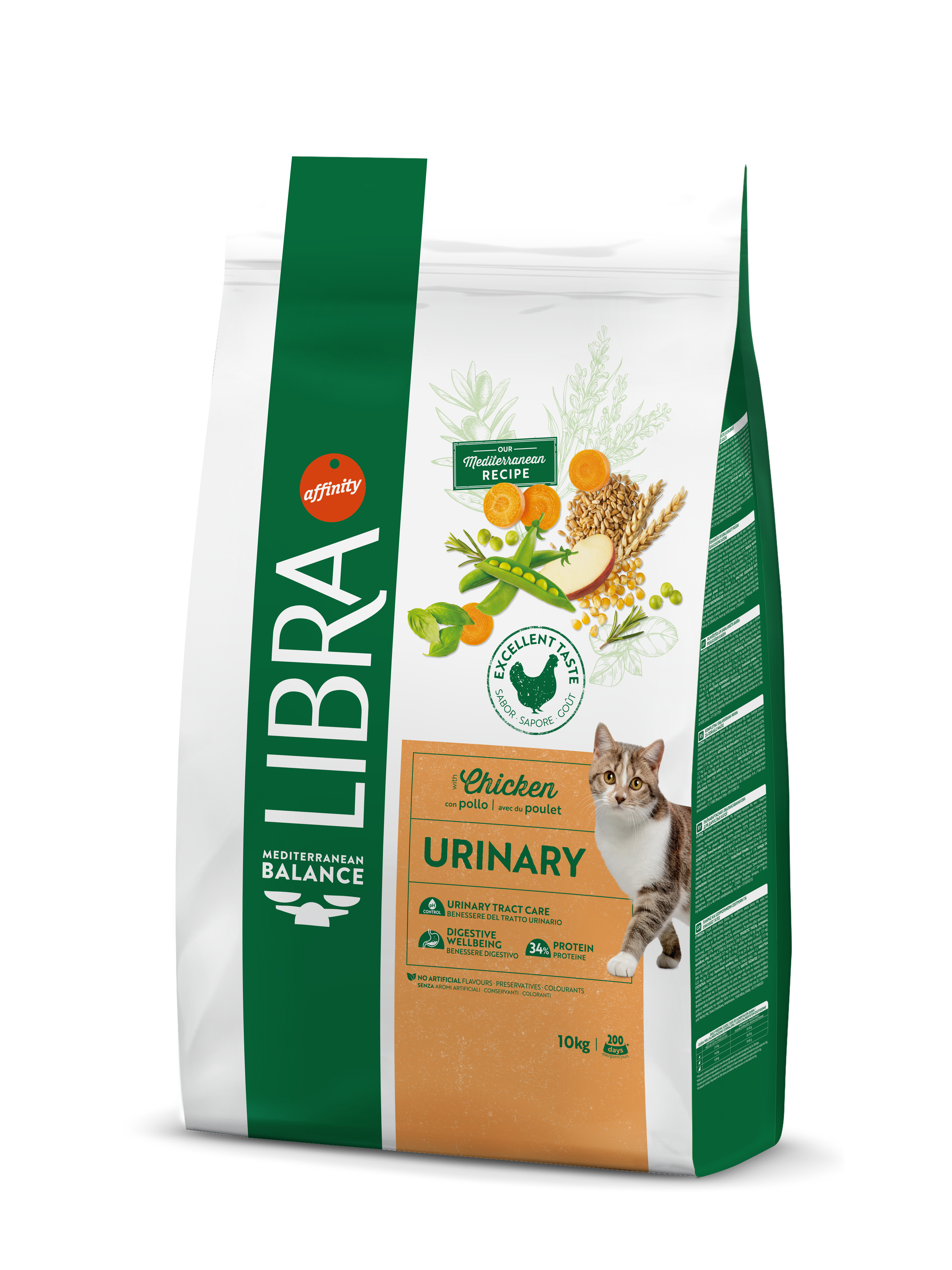 LIBRA CAT 10,0кг URINARY Корм сухой для кошек при мочекаменной болезни с курицей