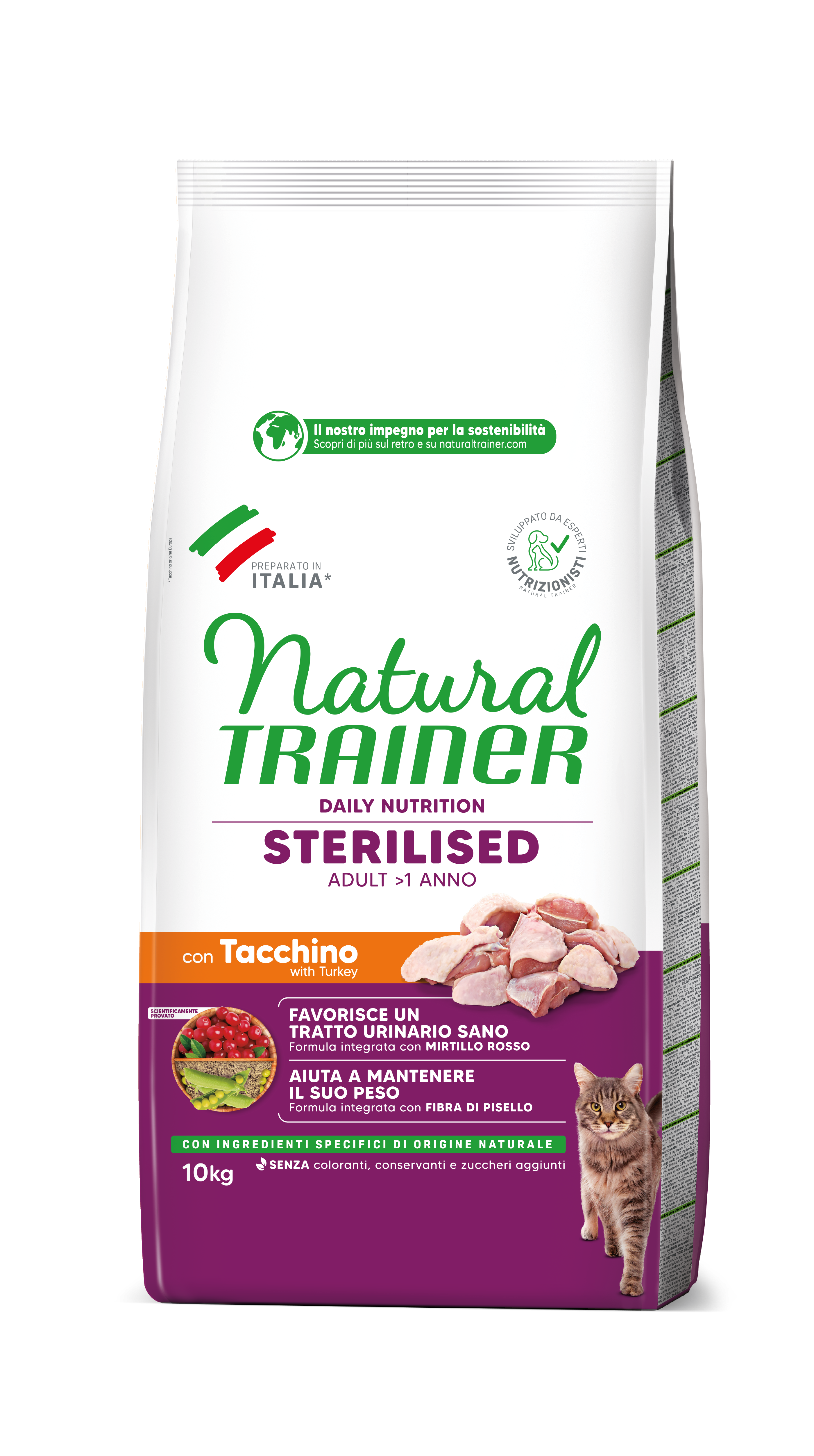 NT 10 кг Sterilised Корм сухой для стерилизованных кошек и кастрирован.котов со свежим белым мясом