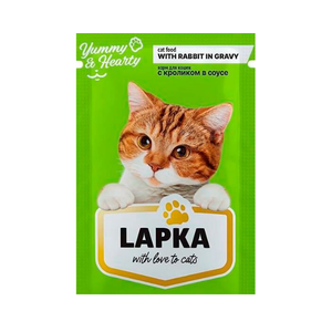 Корм д/кош "Лапка" 85гр с кроликом (пауч) (ЛМСК)
