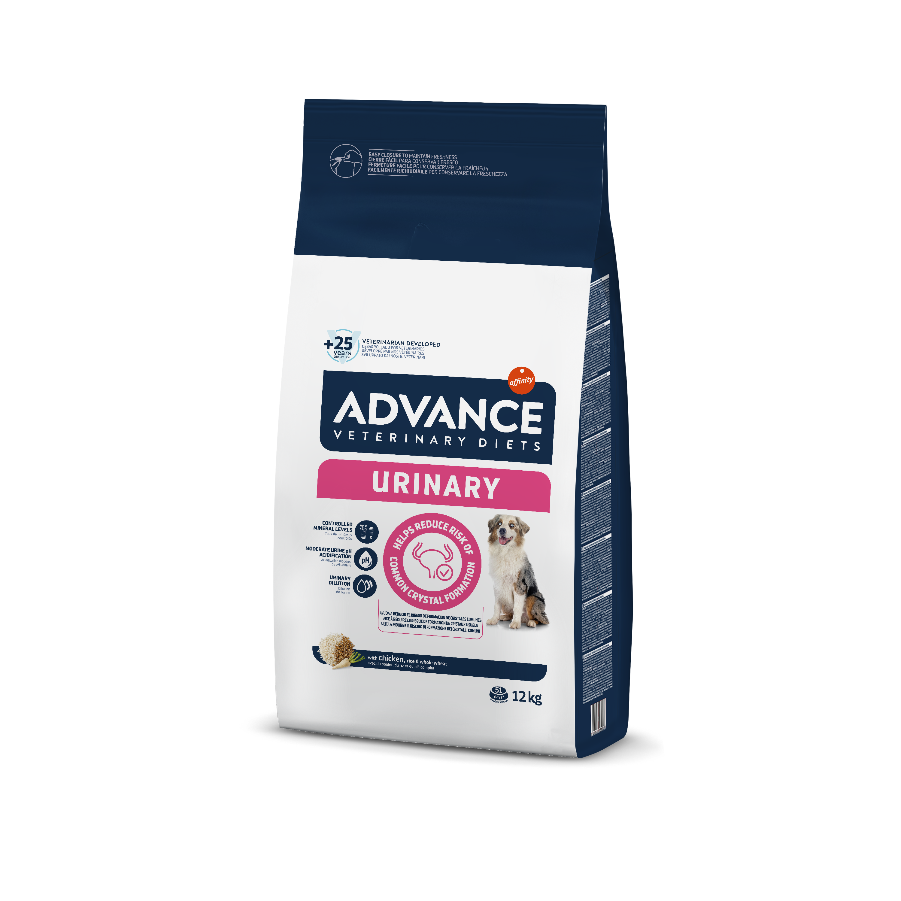 Advance VetDiet 12кг URINARY Сухой корм для собак с проблемным мочеиспусканием.