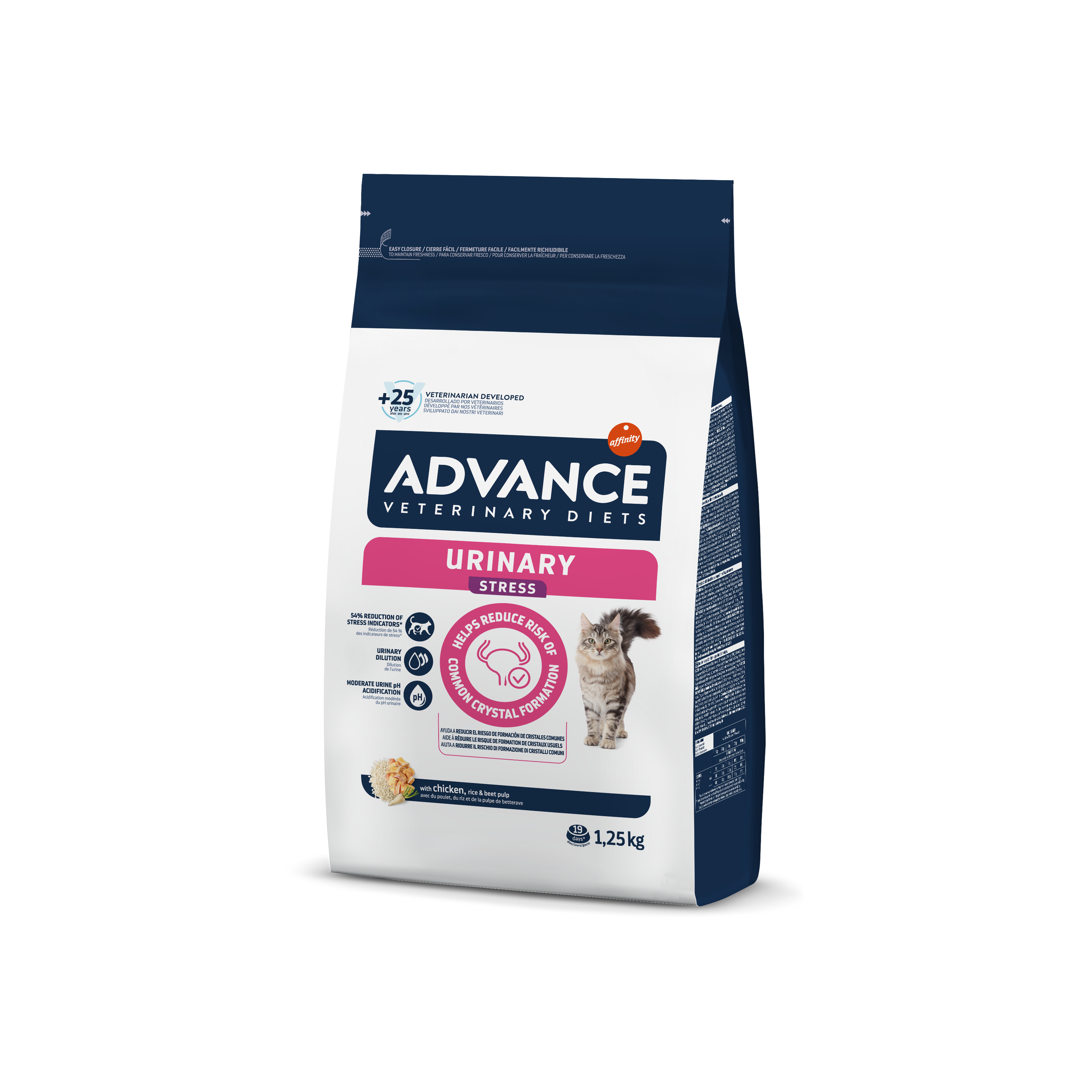 Advance VetDiet 1,25кг URINARY STRESS Сухой корм для кошек при мочек. болезн. вызванных стрессом