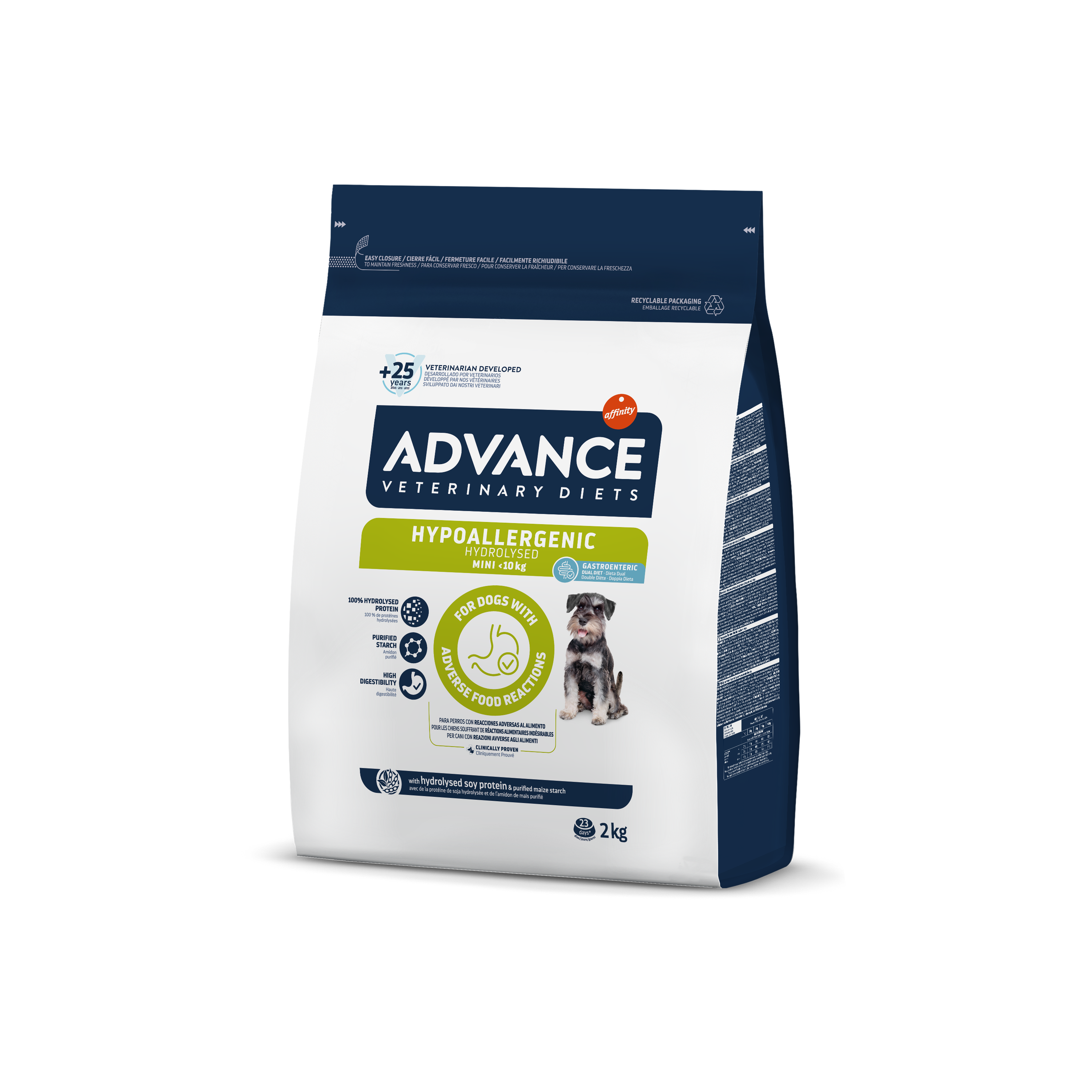 Advance VetDiet 2.0кг HYPOALLERGENIC MINI( д/соб малых пород с пробл.ЖКТ и пищ.аллер.)