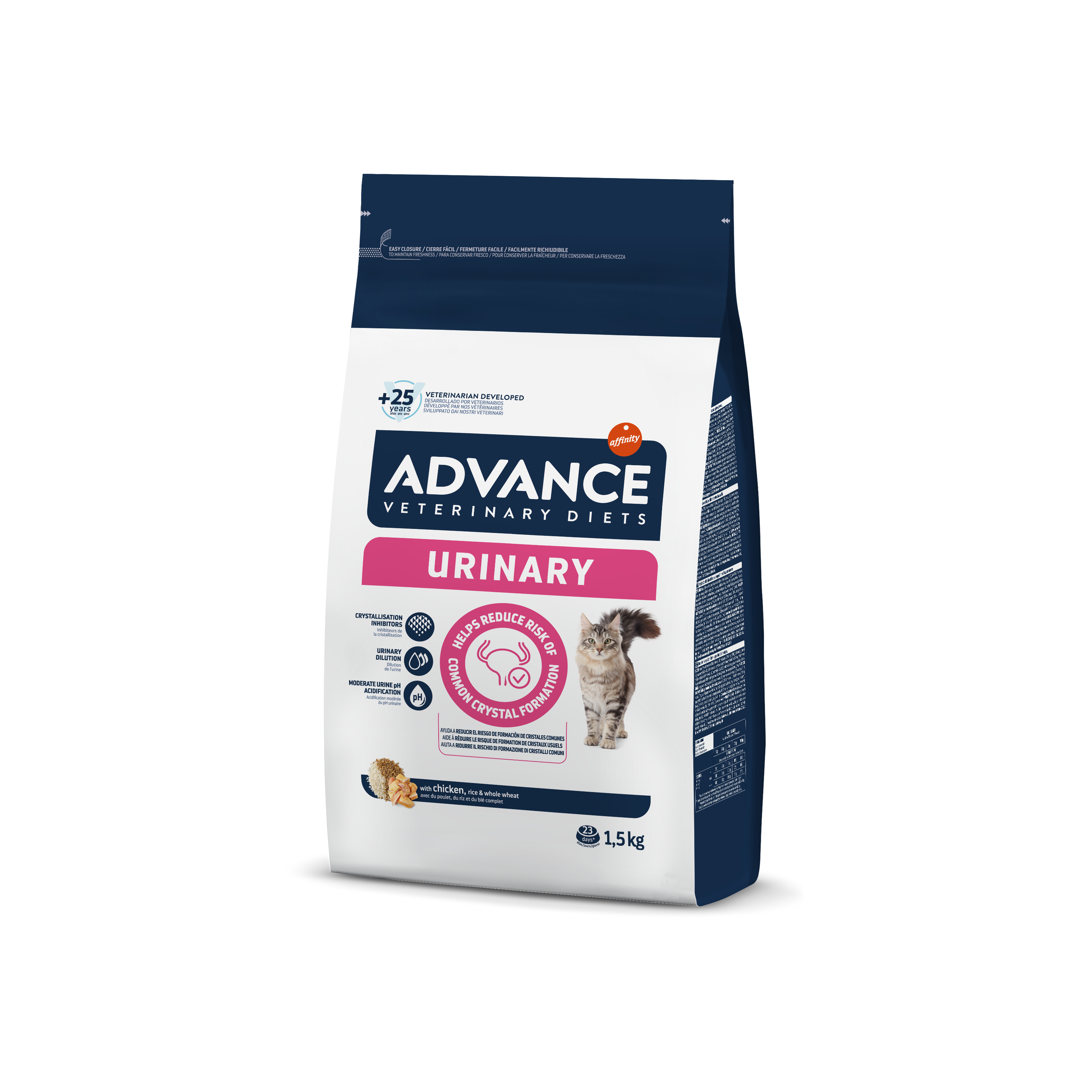 Advance VetDiet 1,5кг URINARY Сухой корм для кошек при мочекаменной болезни, курица